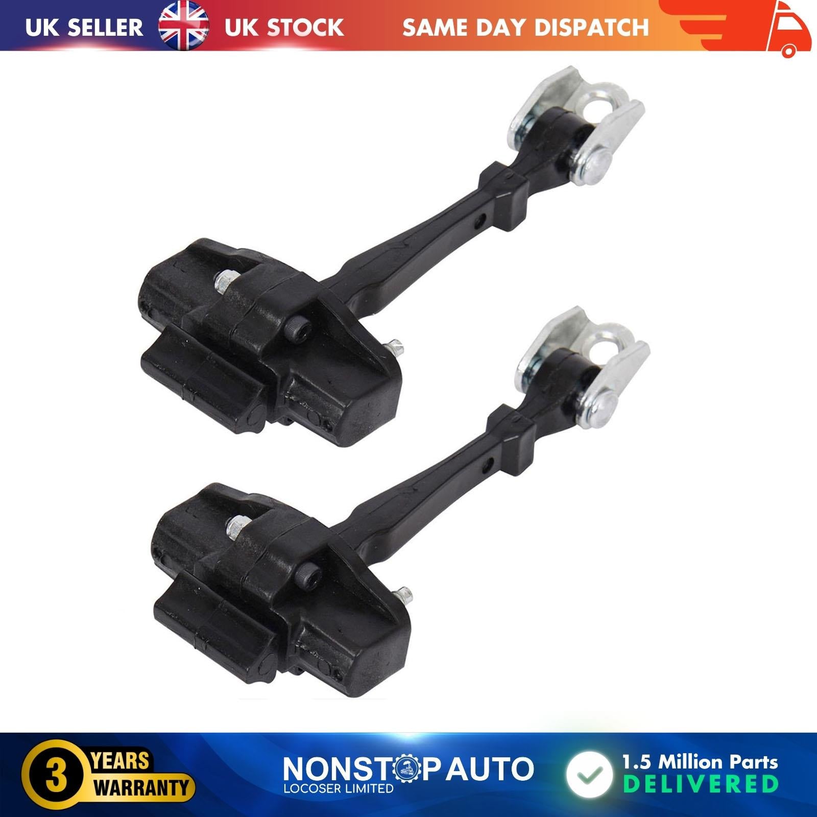 2 X Rear Door Hinge Stop Check Strap Limitery  Fits RENAULT Captur Mk1