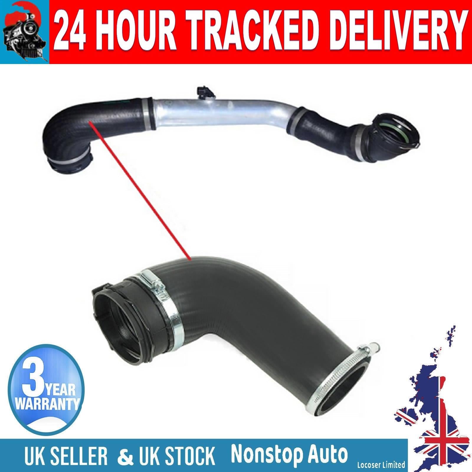 TURBO INTERCOOLER  HOSE PIPE FOR BMW 5 (E60) 525 d 530 d 535 d 5 Touring (E61) 525 d 530 d 535 d 6 (E63) 635 d 6 Convertible (E64) 635 d  WITH PLASTIC CONNECTOR LARGE 11617796294
