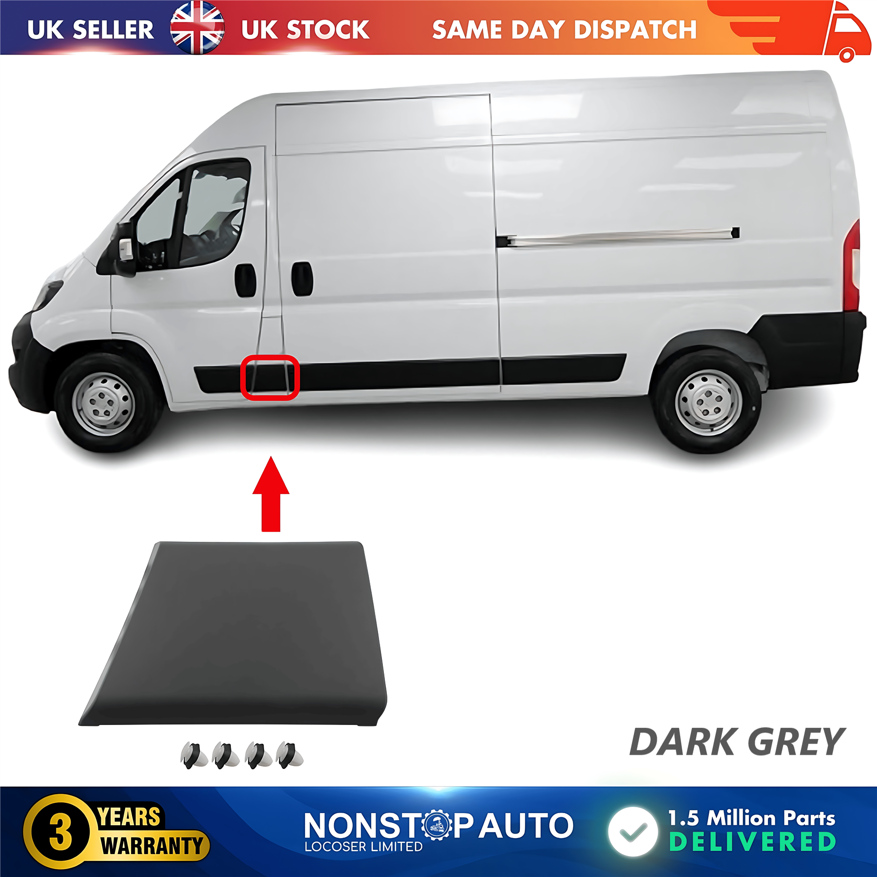 Moulding Trim Panel Left For CITROEN Relay PEUGEOT Boxer FIAT Ducato 2006 on 8547W6