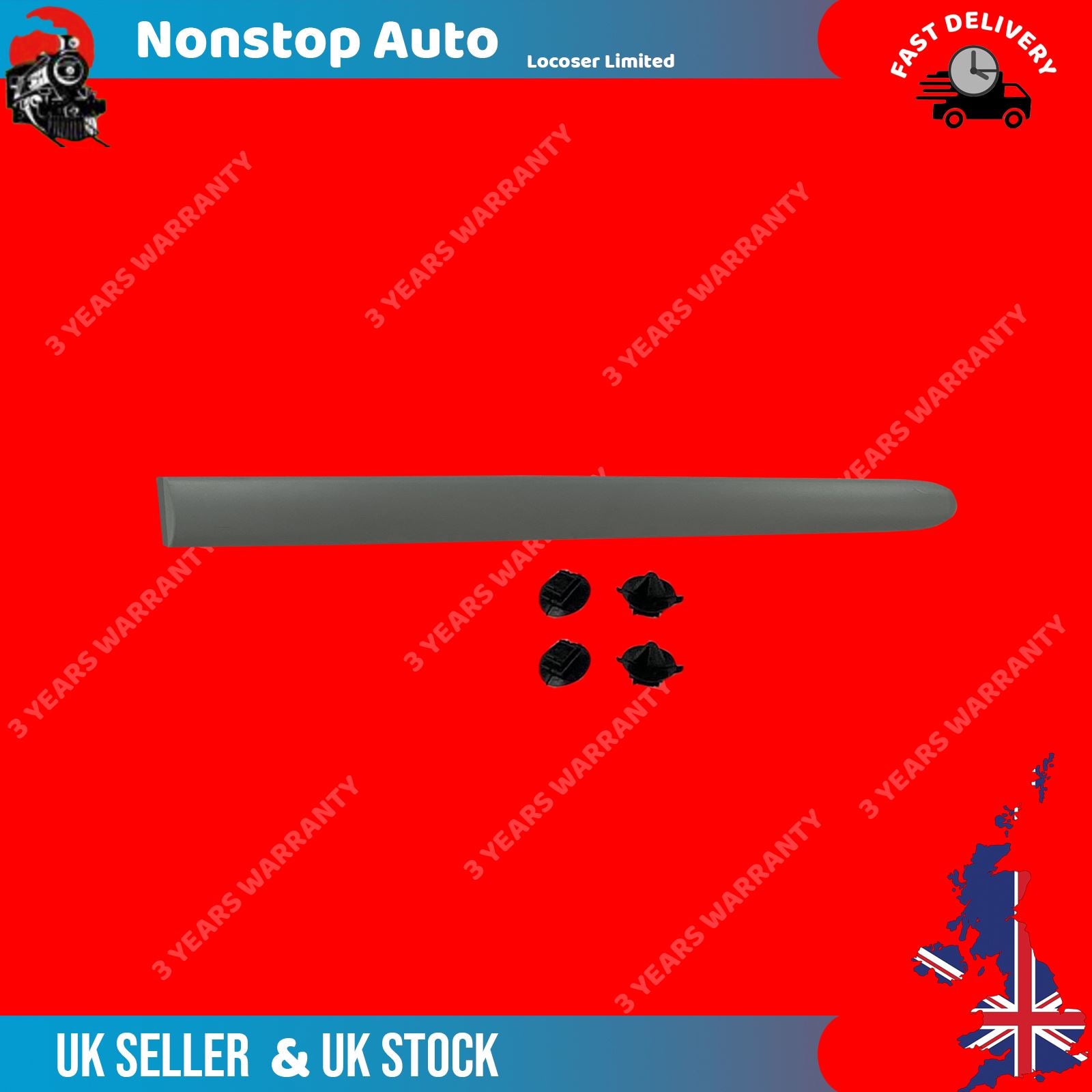 REAR DOOR MOULDING PANEL TRIM STRAP RIGHT PAINTABLE FITS PEUGEOT 206 8546L0