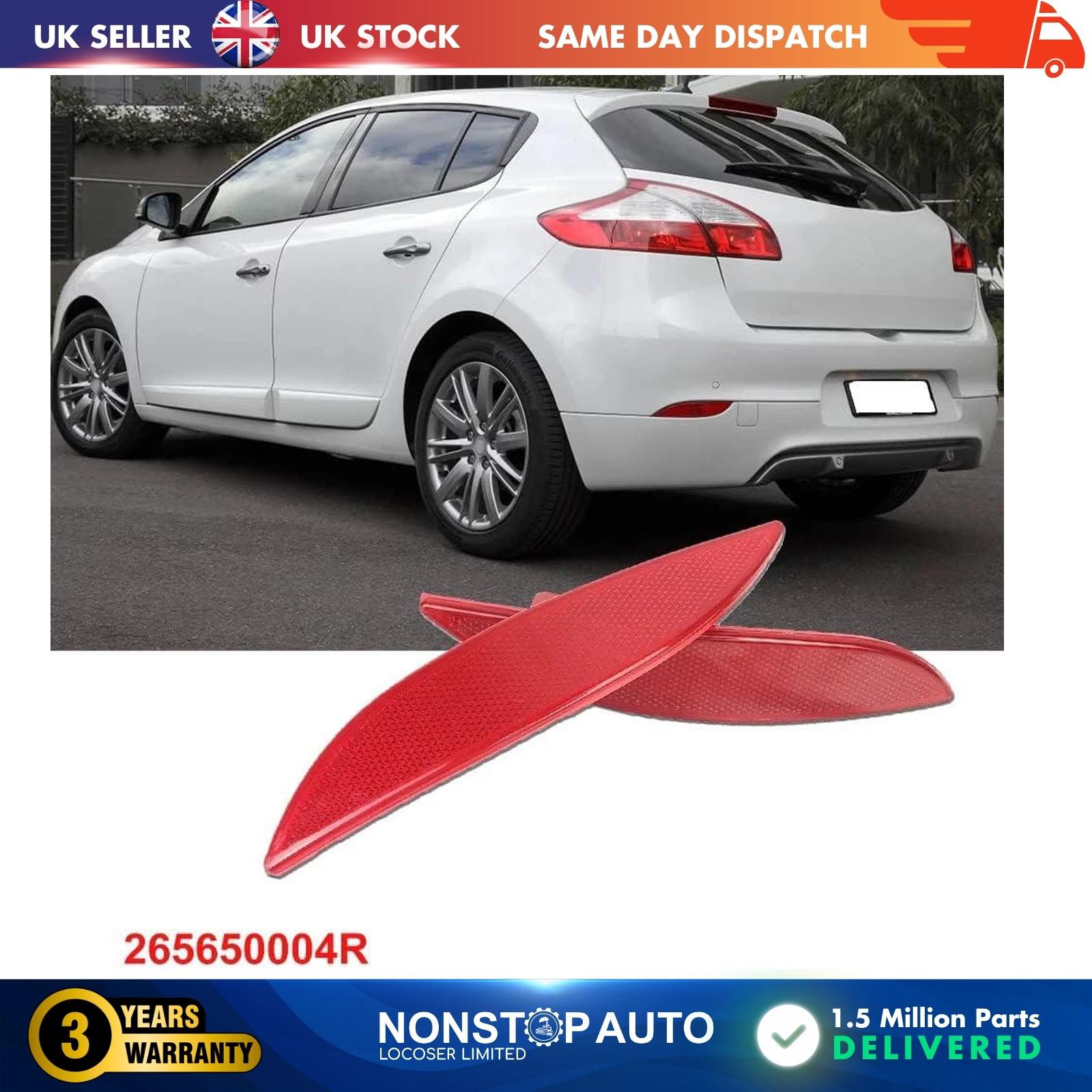 Rear Bumper Reflector Light Lens Left Side Fits RENAULT Fluence Megane MK3 265600004R