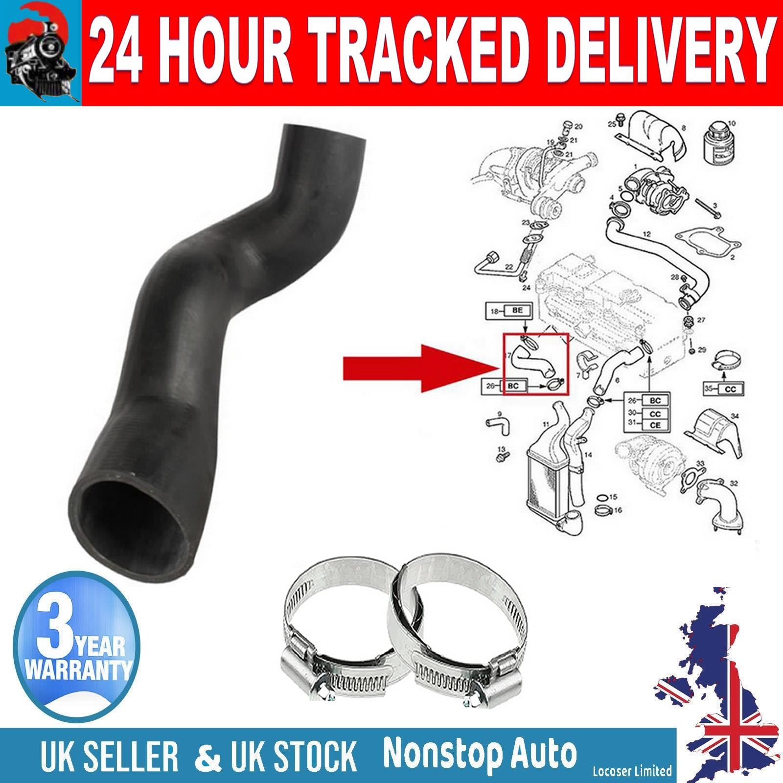 TURBO INTERCOOLER HOSE PIPE FOR  VAUXHALL OPEL ASTRA G  ZAFIRA A 2.0 DTI  2.2 DTI 5860500