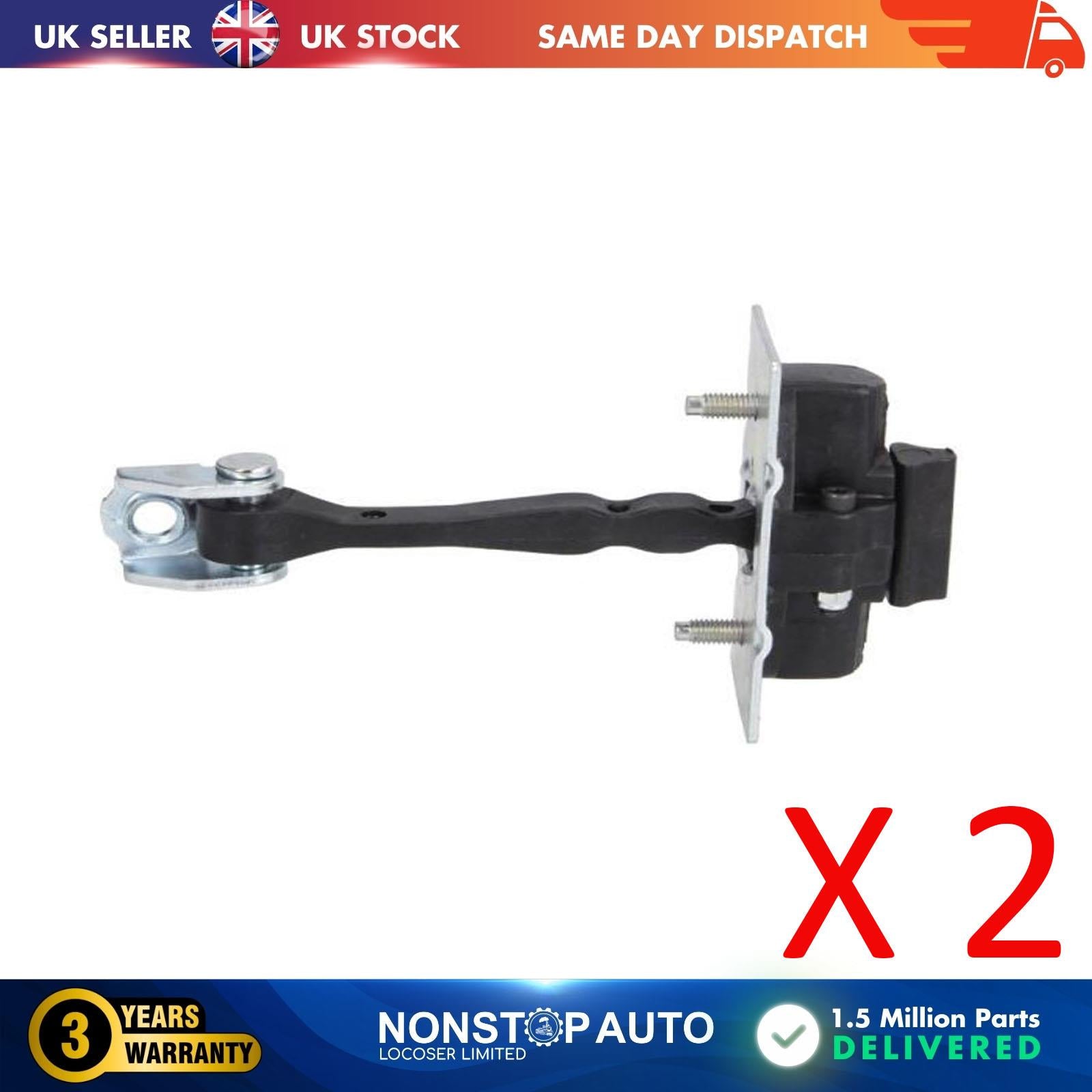2 X Rear Door Hinge Stop Check Strap Limitery Right and Left Side Fits CITROEN C4 Picasso II  Grand Picasso II  C4 Spacetourer  9676117380