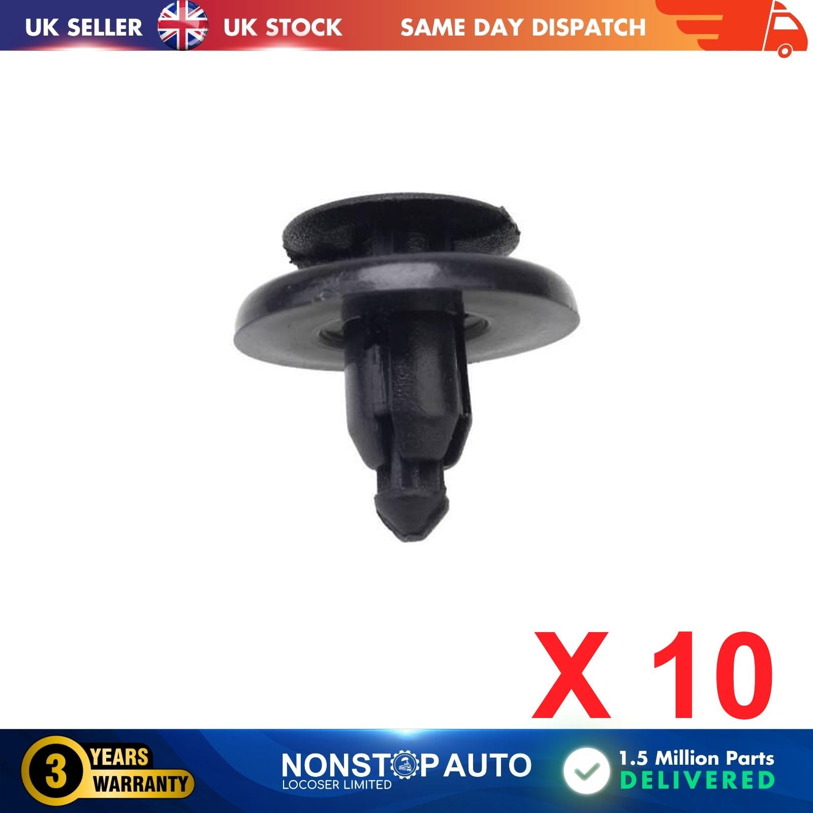 10X FOR TOYOTA Fender Liner Trim Panel Bumper Front Grill Push Type Clips 90467-07166