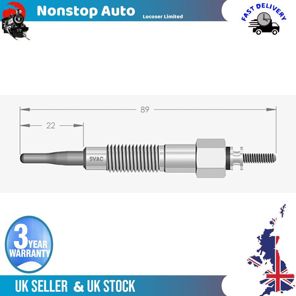 Glow Heater Plug Fits NISSAN PATROL III/2 (W260)2.8 TD PATROL GR IV(Y60, GR)2.8 TD PATROL GR V (Y61)2.8 TDiC 11065-V7202
