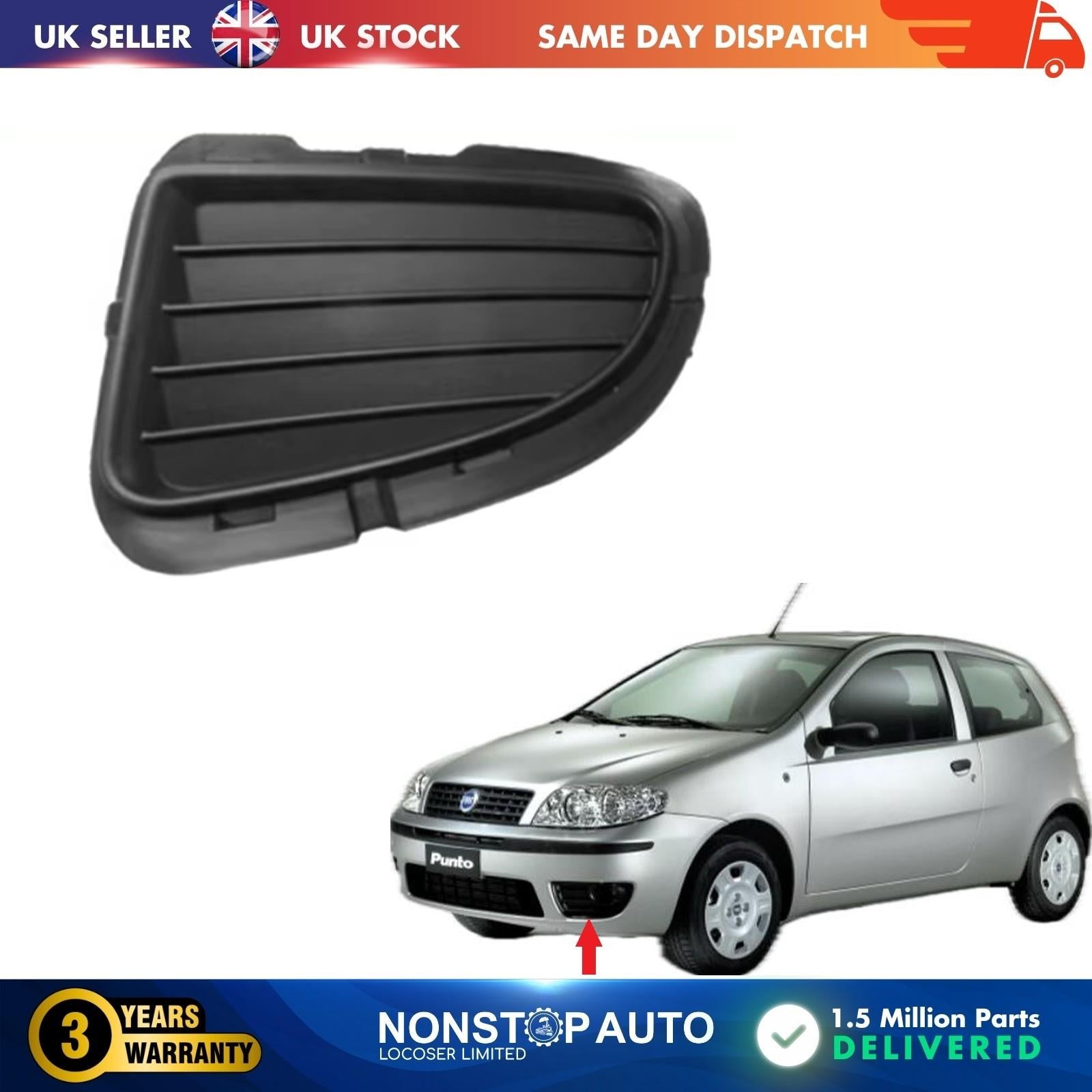 BUMPER GRILLE LEFT SIDE FOR  ABARTH GRANDE PUNTO FIAT GRANDE PUNTO 735410808