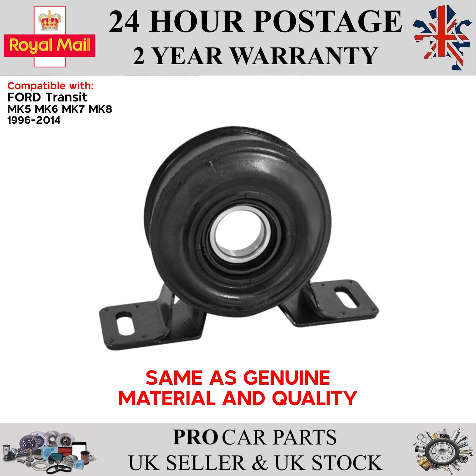 PROPSHAFT CENTRE BEARING SUPPORT MOUNT 30MM FOR FORD TRANSIT MK5 MK6 MK7 MK8 99VB4826AB