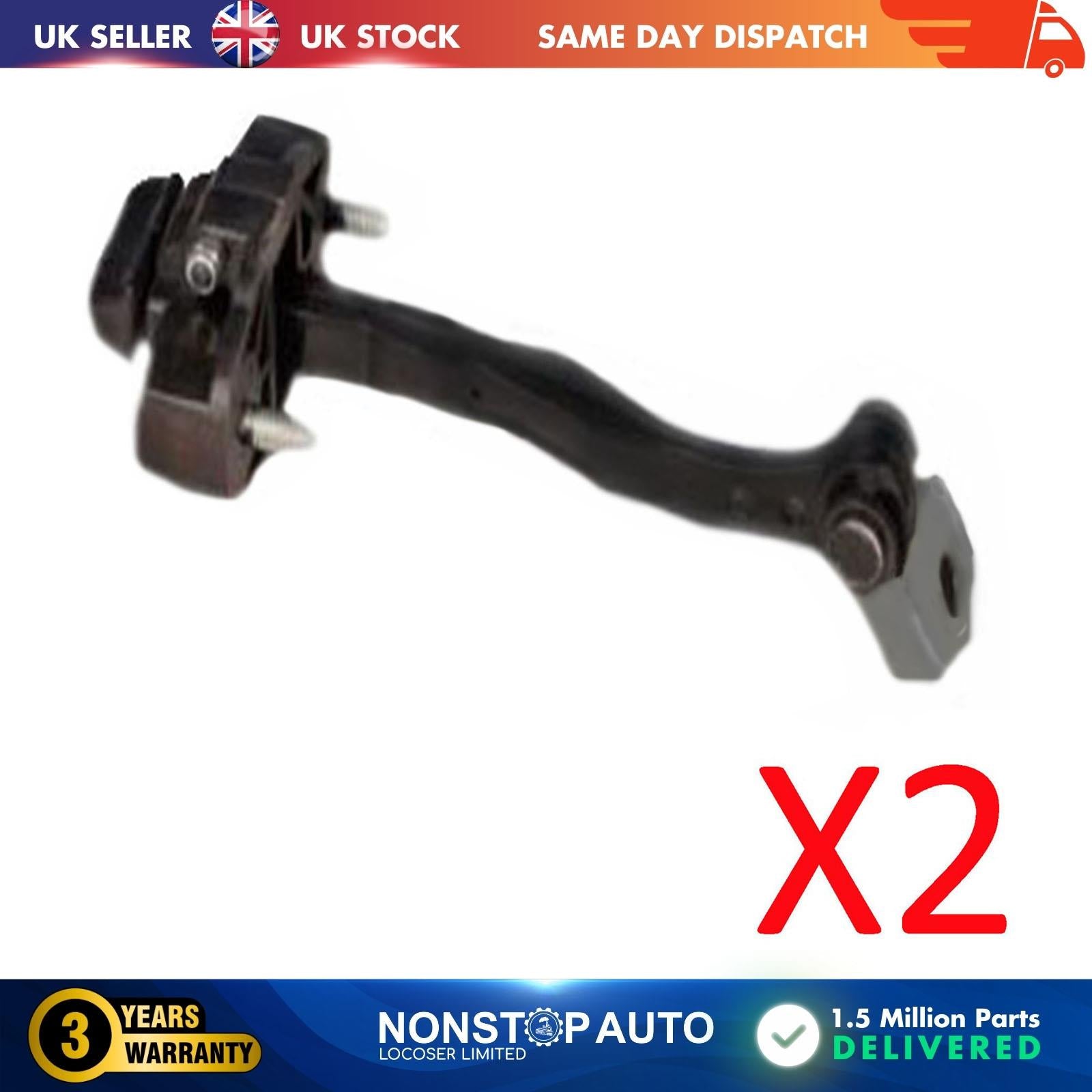 2XFront Door Hinge Stop Check Strap Limitery Fits FORD C-Max II