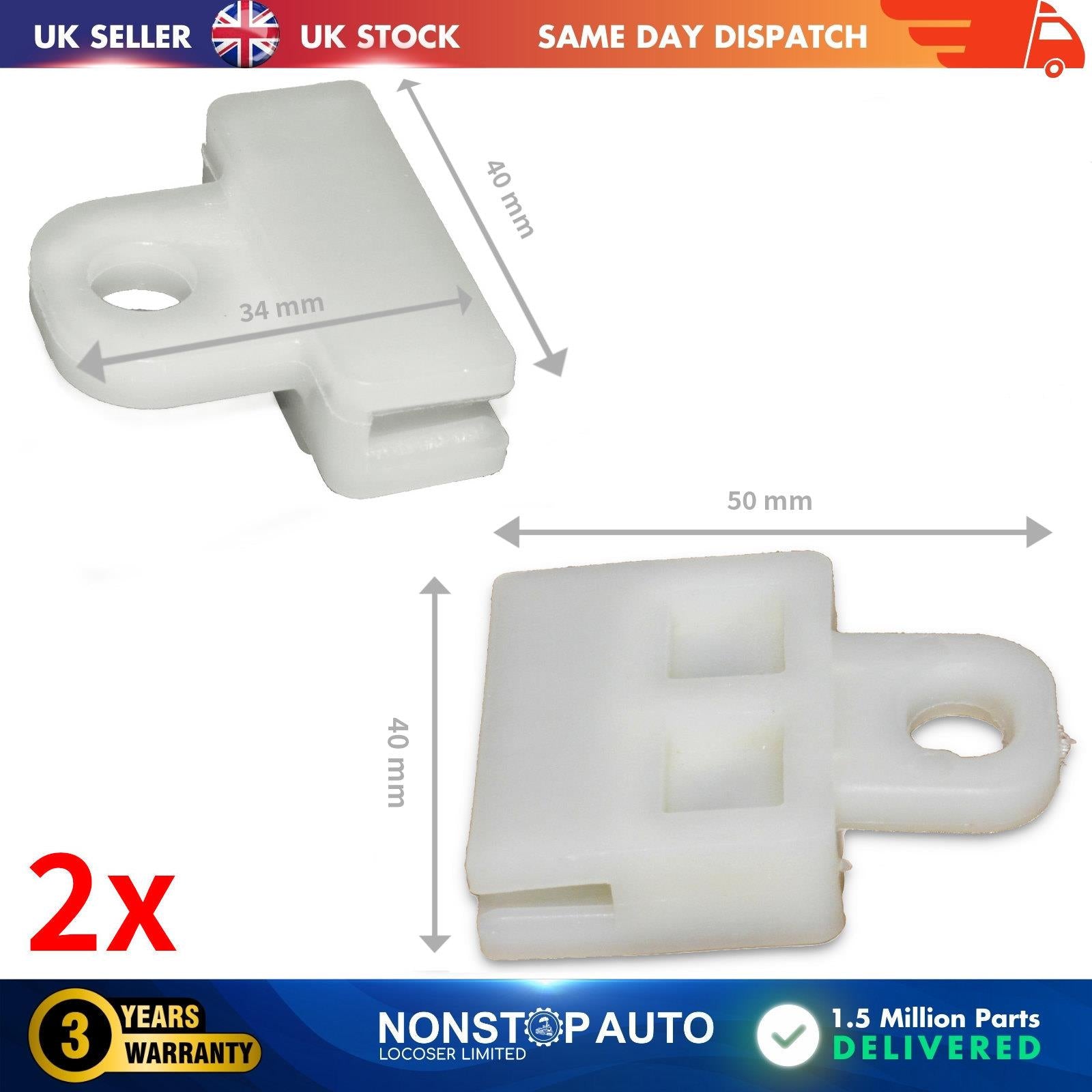 2x Door Glass Window Track Clips For TOYOTA Corolla Prius Highlander SR5 SCION XB