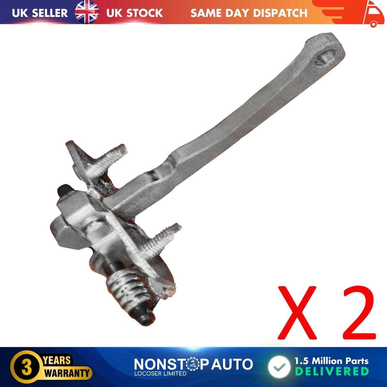 2 X Front Door Hinge Stop Check Strap Limitery Right and Left Side Fits PEUGEOT 306 MK2 918173