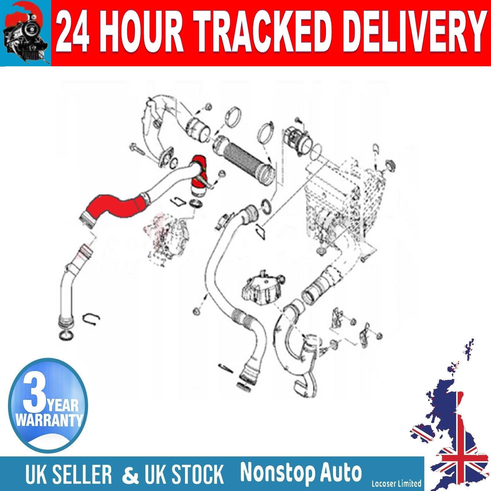 2X TURBO INTERCOOLER HOSE PIPE SET FOR RENAULT MEGANE III FLUENCE SCENIC 1.5 DCI  144602487R