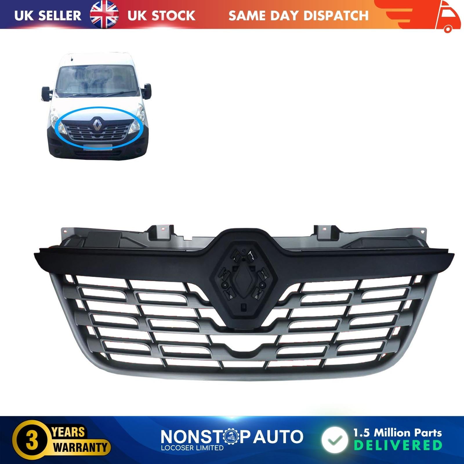 Front Bumper Grill Fits RENAULT Master MK3 623104199R