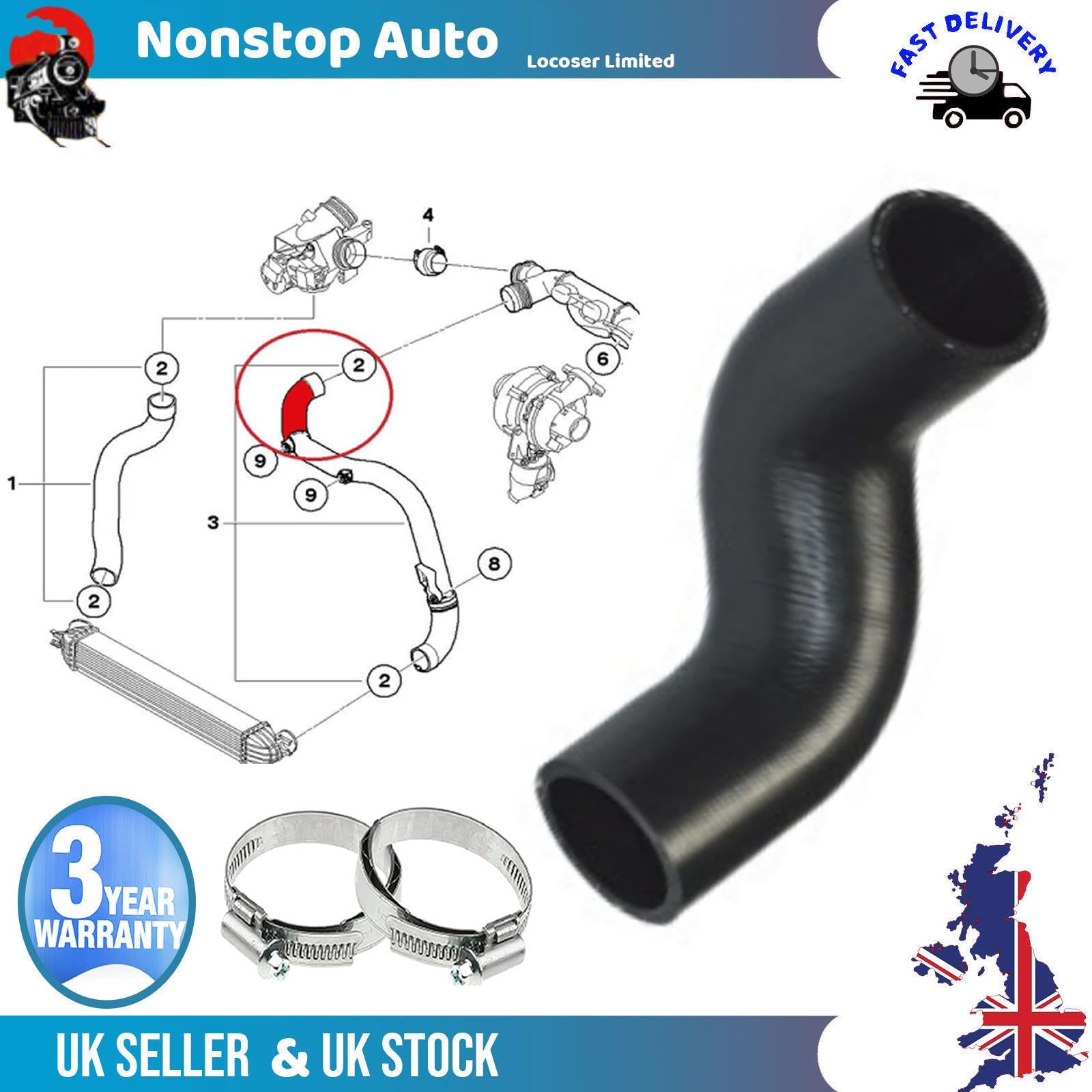 TURBO INTERCOOLER HOSE PIPE FOR CITROEN BERLINGO C3 C4 C5 II XSARA PICASSO MAZDA3 FORD C-MAX FOCUS C-MAX MINI (R56) Cooper D CLUBMAN (R55) Cooper D VOLVO C30 S40 II S80 II V50 PEUGEOT 1007 206 207 3008 307 308 407 5008 PARTNER TEPEE  0381.27