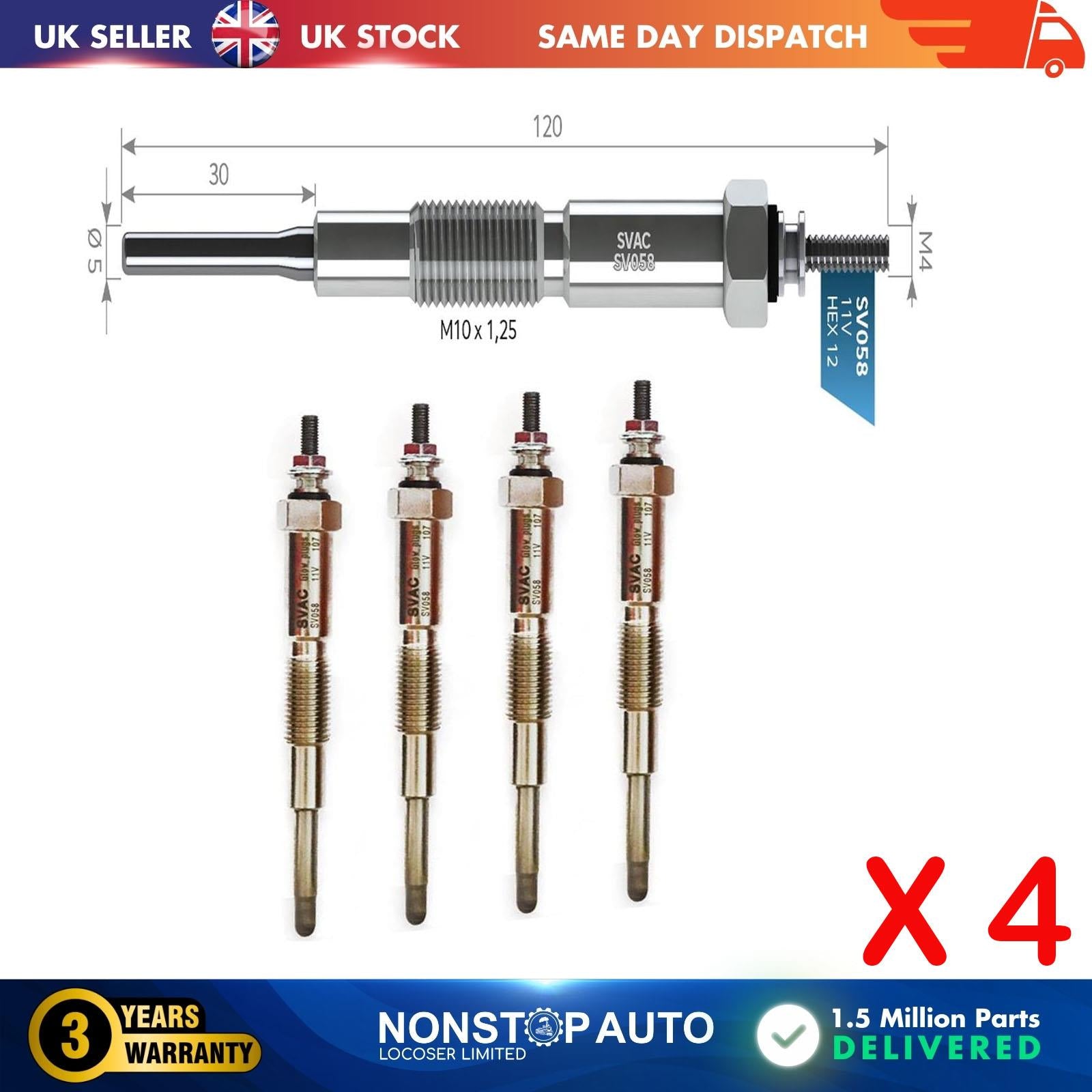 4X Glow Plugs For MAZDA 3 323 VI 5 6 626 V MPV II Premacy RF2A18601