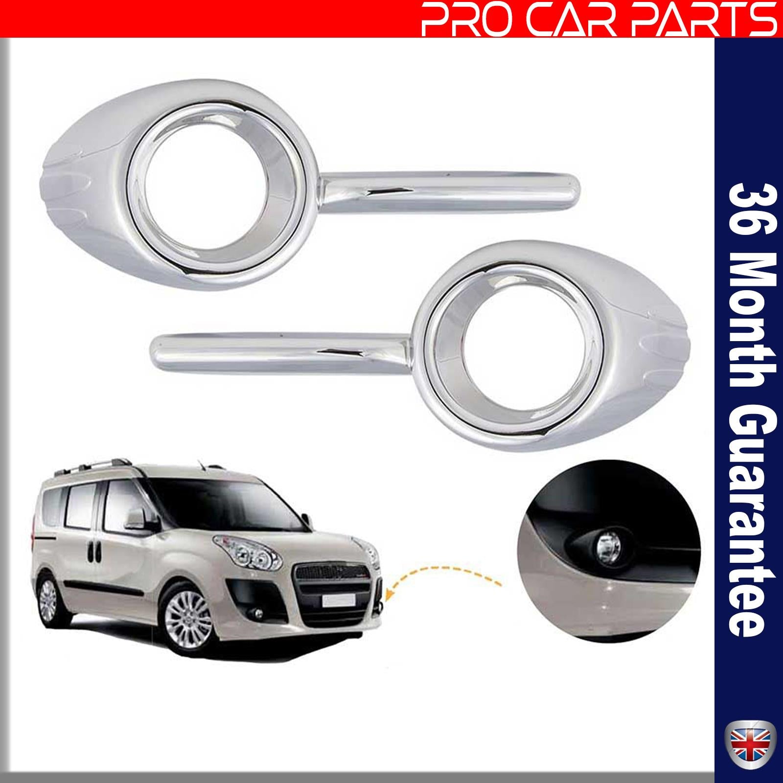 FIAT Doblo fog light cover chrome / left&right