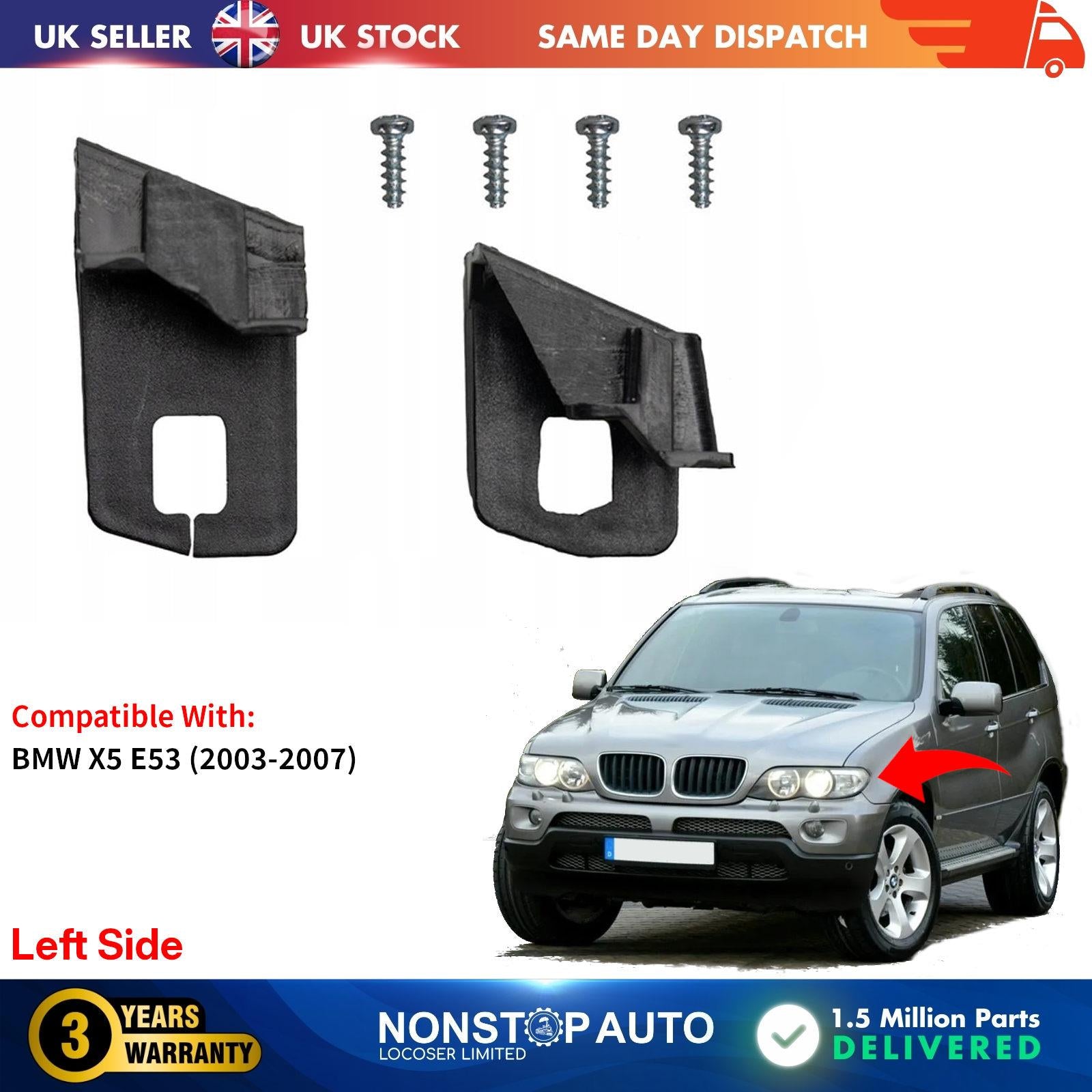 Headlight Repair Kit Bracket Mount Clips Left For BMW X5 E53 63126940249