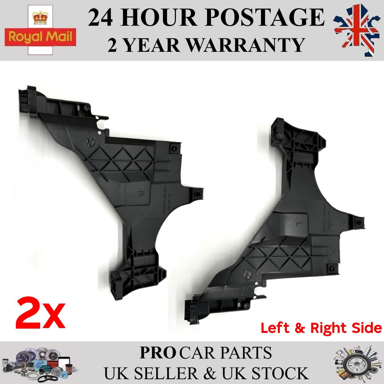2x Headlight Holder Bracket Left & Right For Audi A4 A5 RS4 RS5