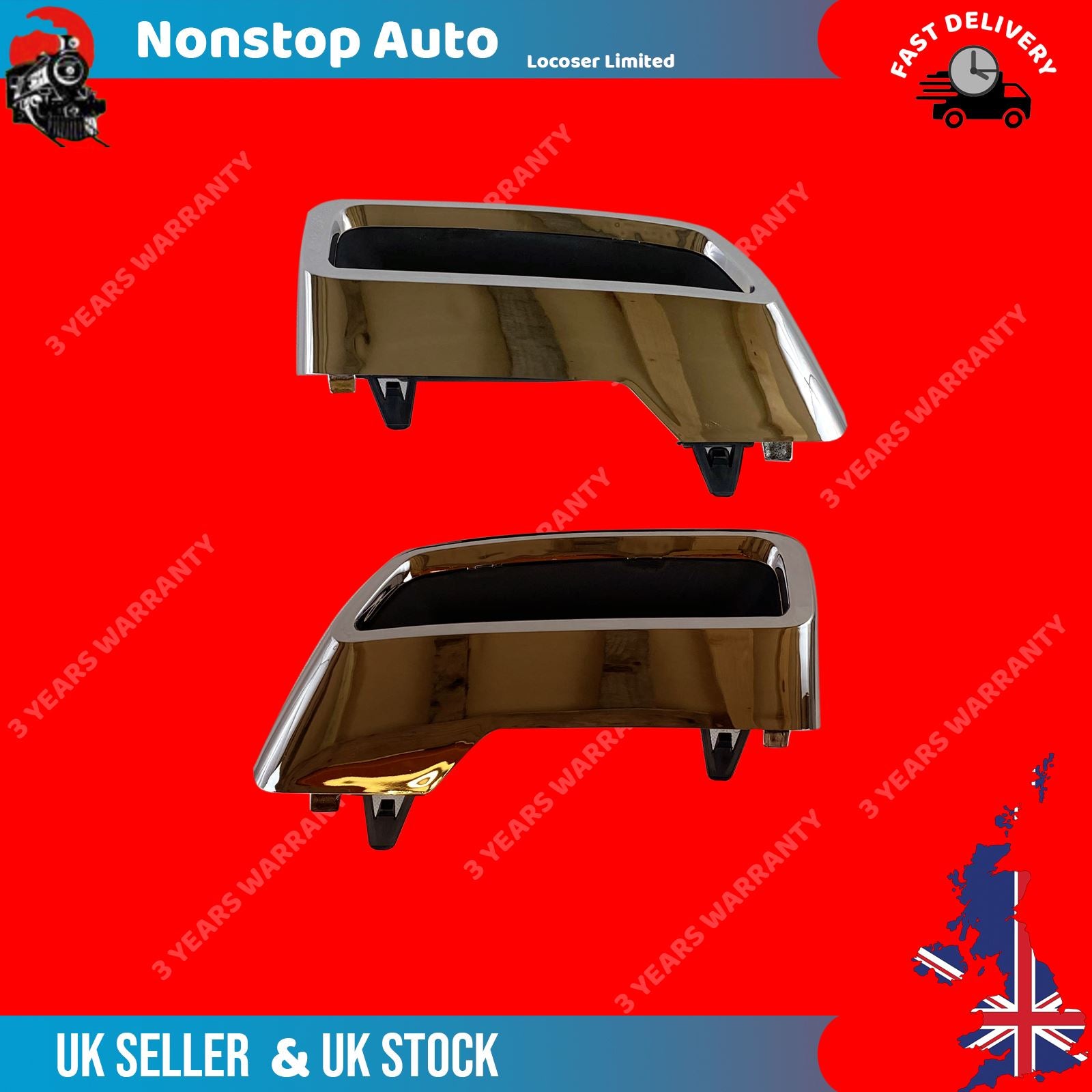 REAR BUMPER exhaust COVER SET FITS CITROEN C5 AIRCROSS 1618041180