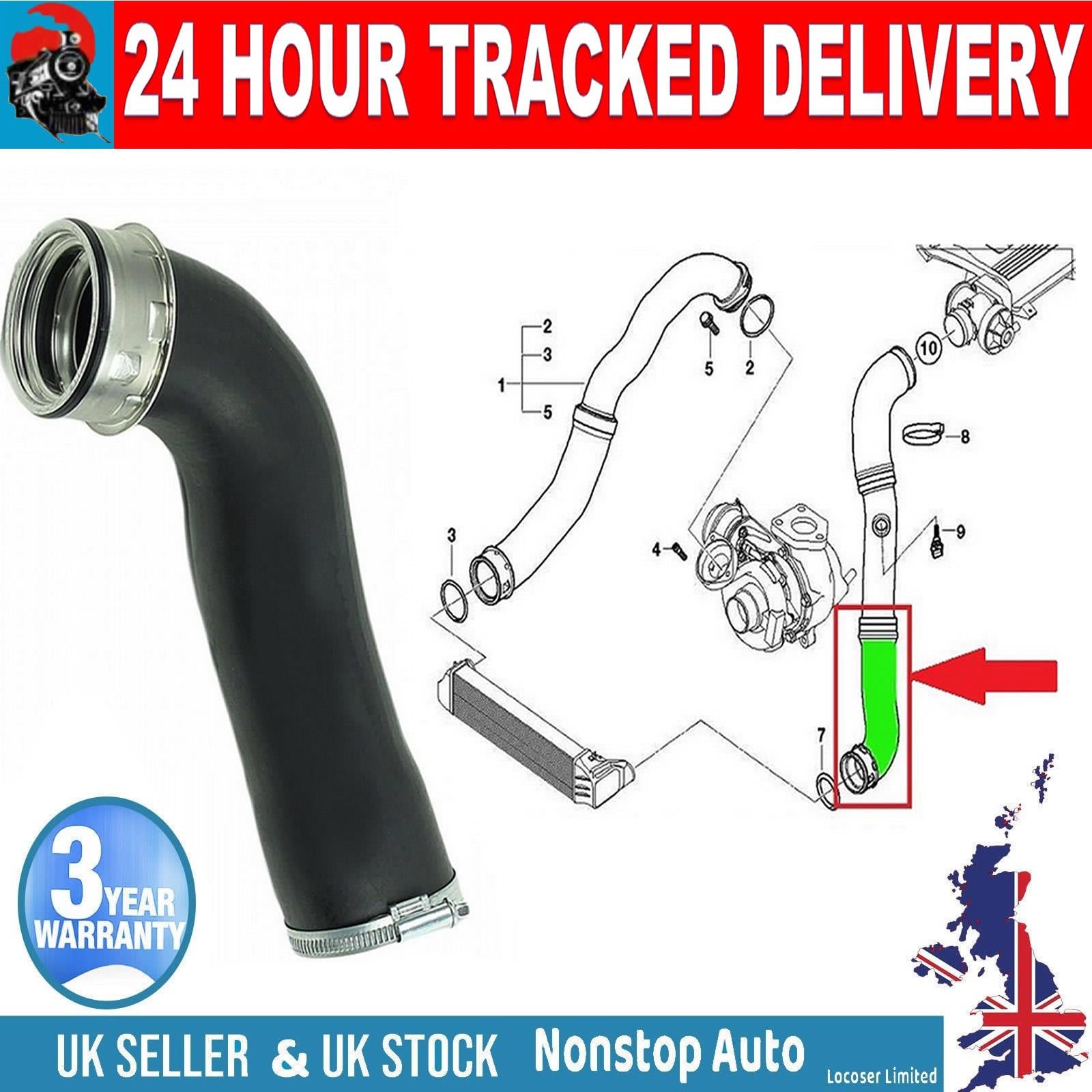 TURBO INTERCOOLER HOSE PIPE FOR  BMW 3 Series E46 318D 320D 320 Td 320 Cd  11617799397