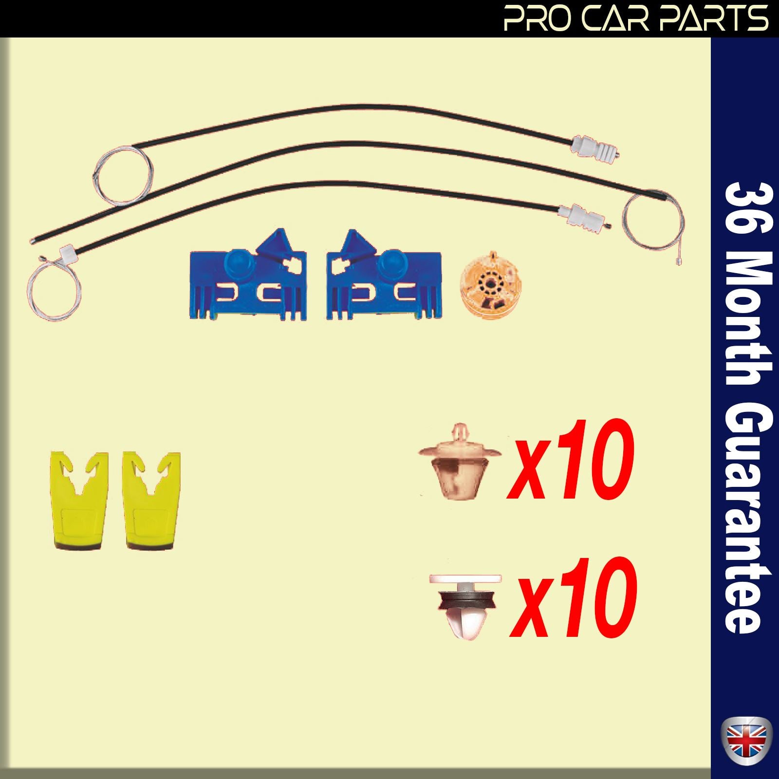 FOR RENAULT LAGUNA MK2 WINDOW REGULATOR REPAIR KIT