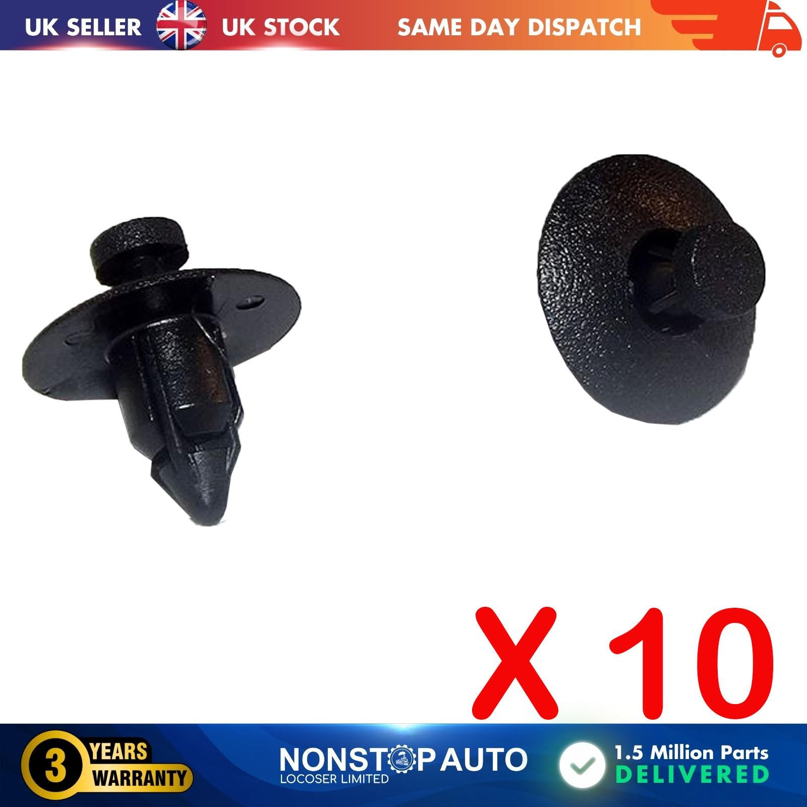 10 X FOR VOLVO HONDA SUBARU Bumper Front Grill Trim Panel Retainer Clips