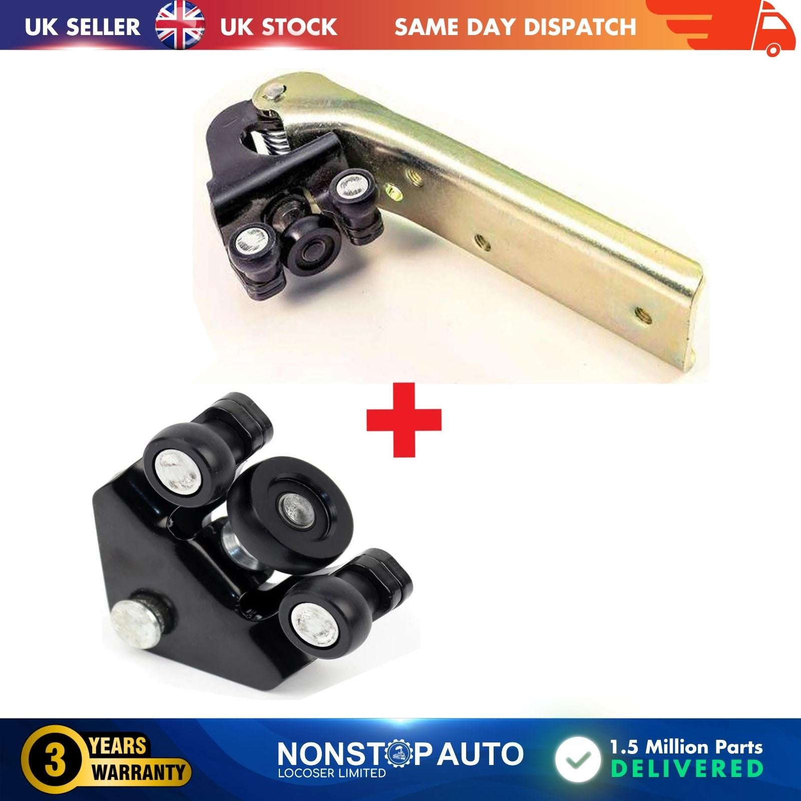 2X Sliding Door Roller Guide Hinge Middle and Bottom Left For VAUXHALL Movano A