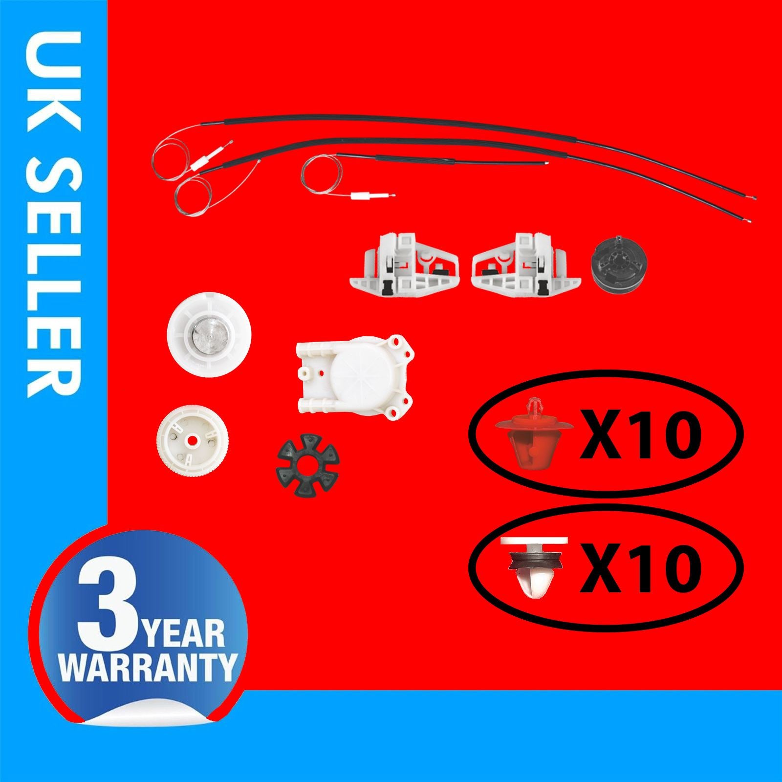 FOR RENAULT MEGANE MK2 WINDOW REGULATOR REPAIR KIT FRONT SIDE RIGHT