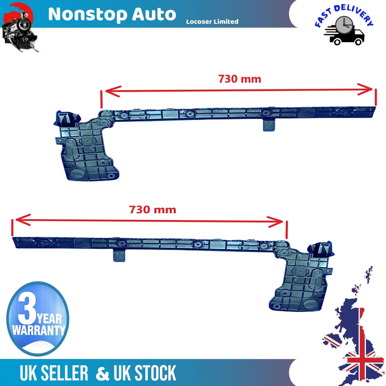 2X Rear R+L bumper Bracket Long For FORD Transit 2013 on 1848024 1848026
