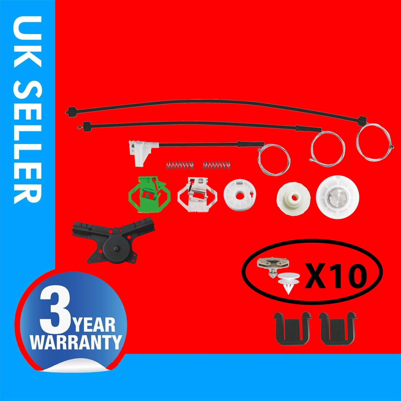 FOR VW POLO CLASSIC WINDOW REGULATOR REPAIR KIT FRONT SIDE RIGHT
