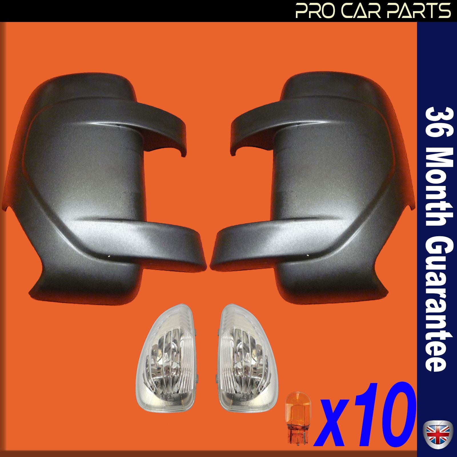 Door Wing Mirror Side Indicator Light Lens Left and Right Side Fits VAUXHALL Movano RENAULT Master MK3 NISSAN NV400  3799808