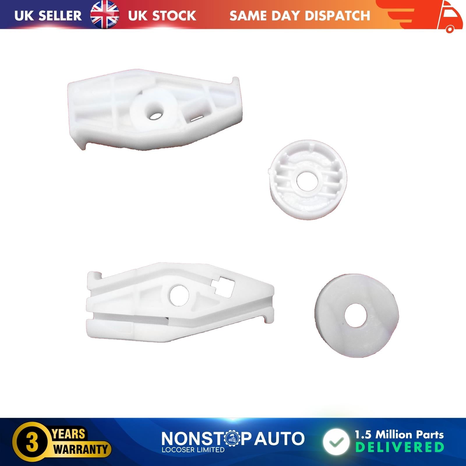 FOR Peugeot 206 Cabrio window regulator repair kit regulator clips / rear left