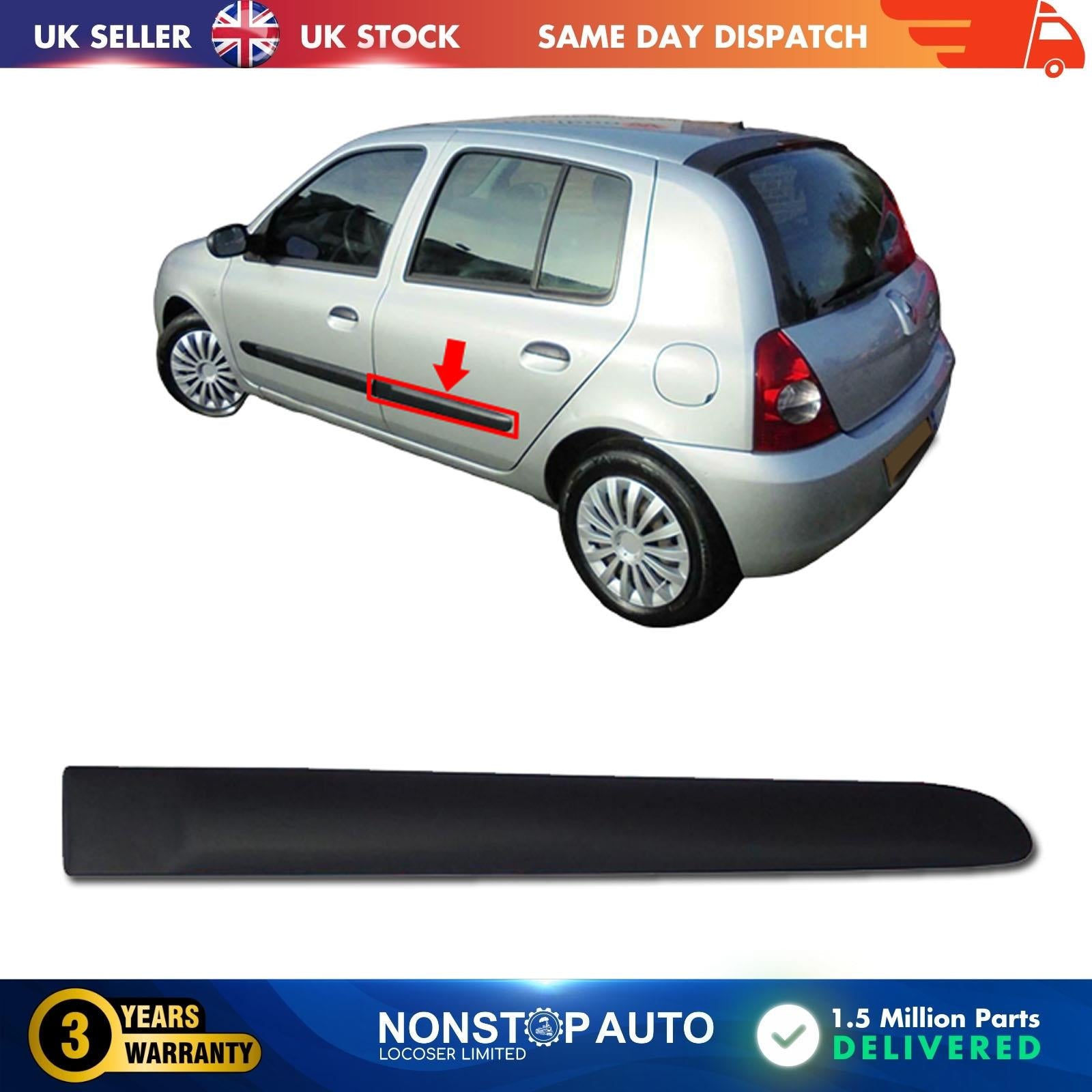 Door moulding panel Rear Left Fits Renault Clio MK3 Hatchback Campus 2006 2008