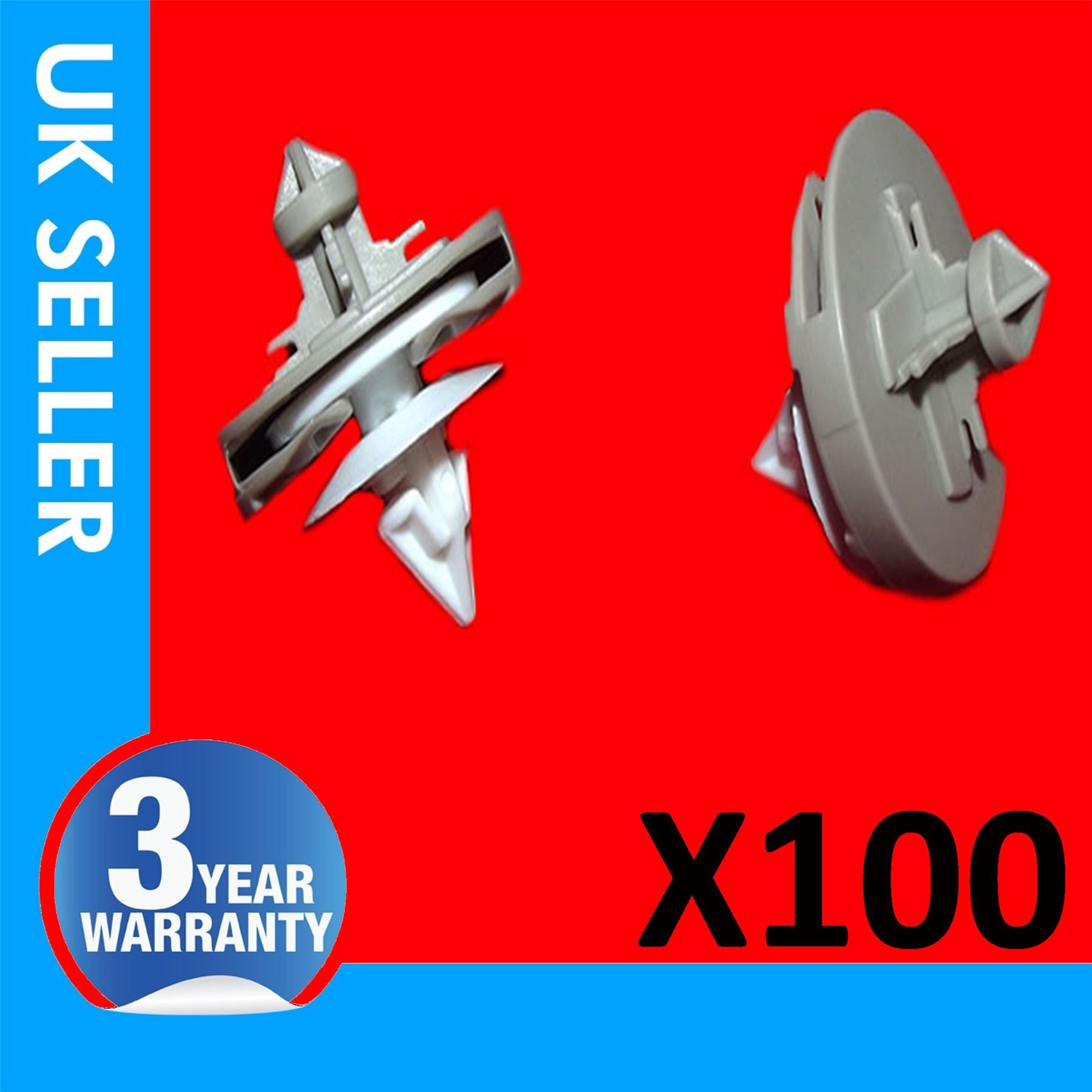 100X DOOR CARD TRIM PANEL MOULDING CLIPS FITS VW  GOLF MK3 POLO VENTO