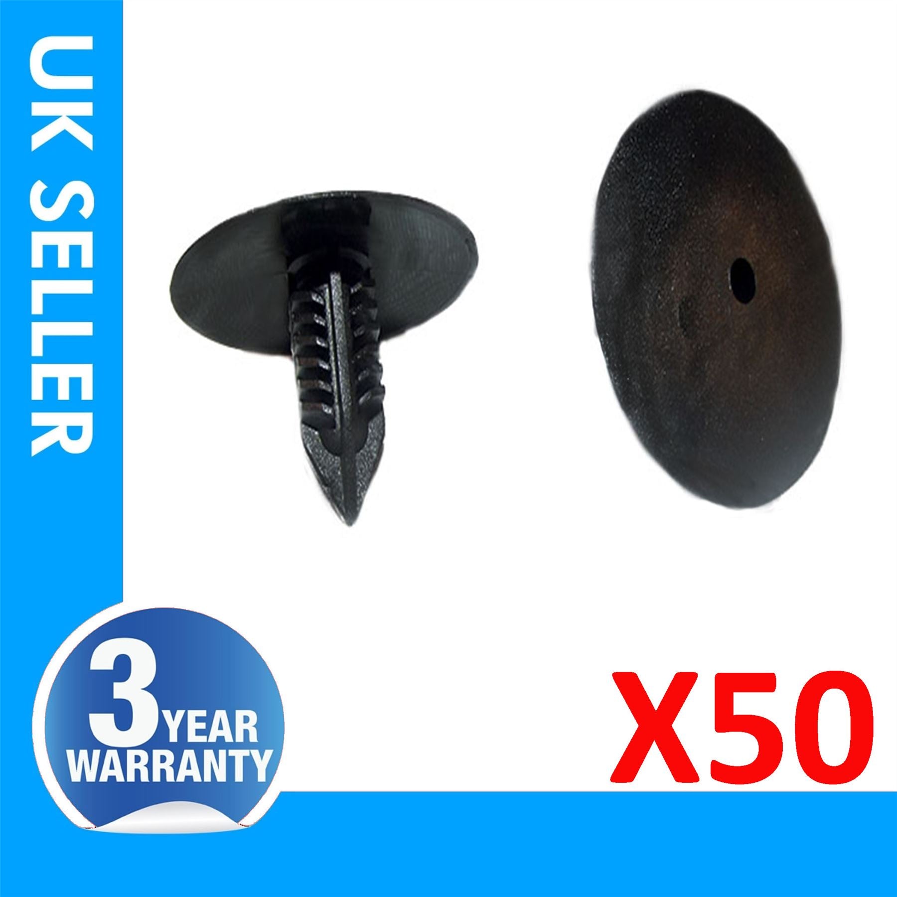 50X For Renault Clio Mk2 Mk3 Kangoo Laguna Mk1 Mk2 Logan Megane Mk1 Mk2 Modus Scenic Mk2 Trafic Mk2 Twingo Vel SatÄ±s Master Escape Dacia Logan Duster Sandero Wheel Arch Cover Panel Splash Guard Clips 7703077435