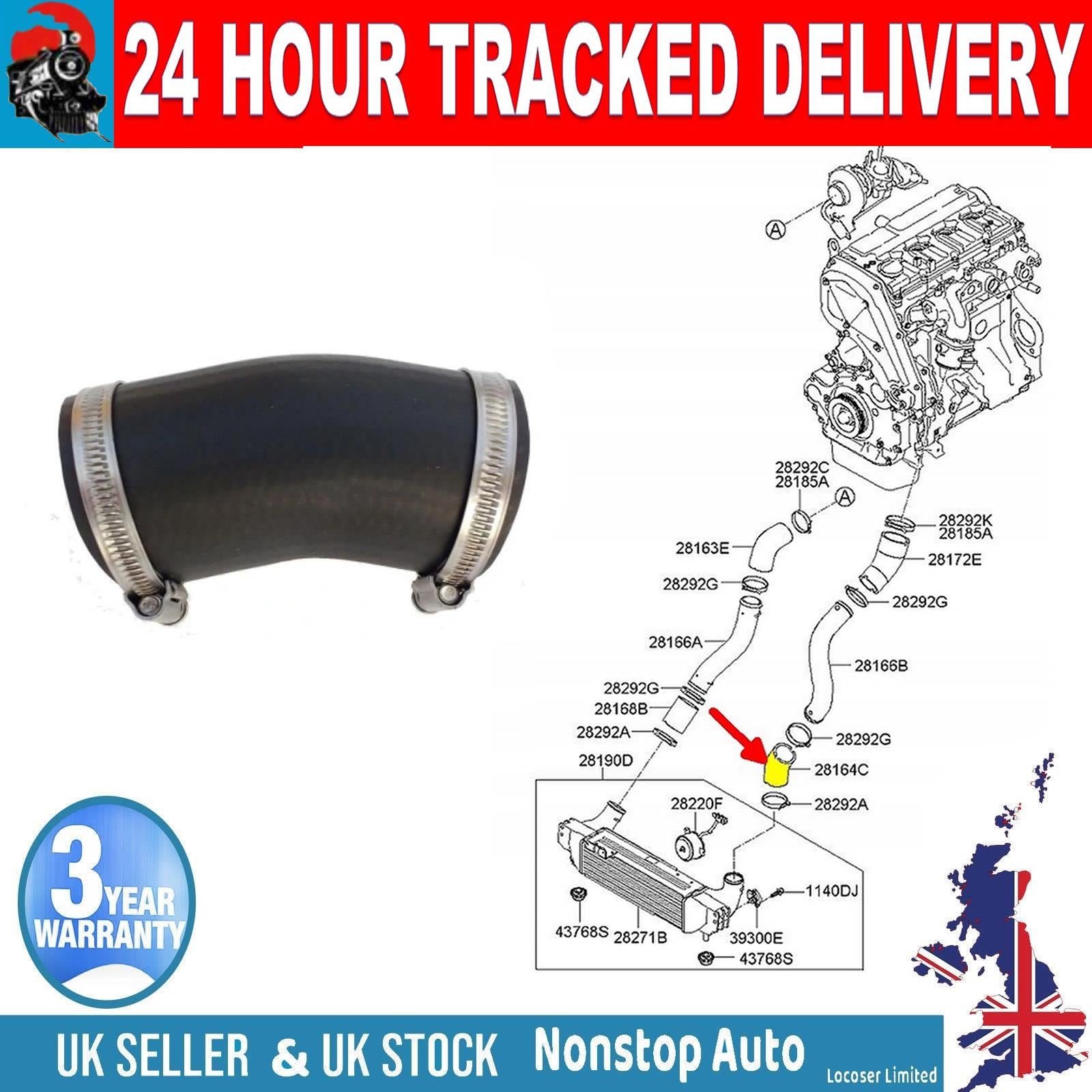 TURBO INTERCOOLER TURBO HOSE PIPE FOR  KIA SORENTO I 2.5 CRDI  281644A420