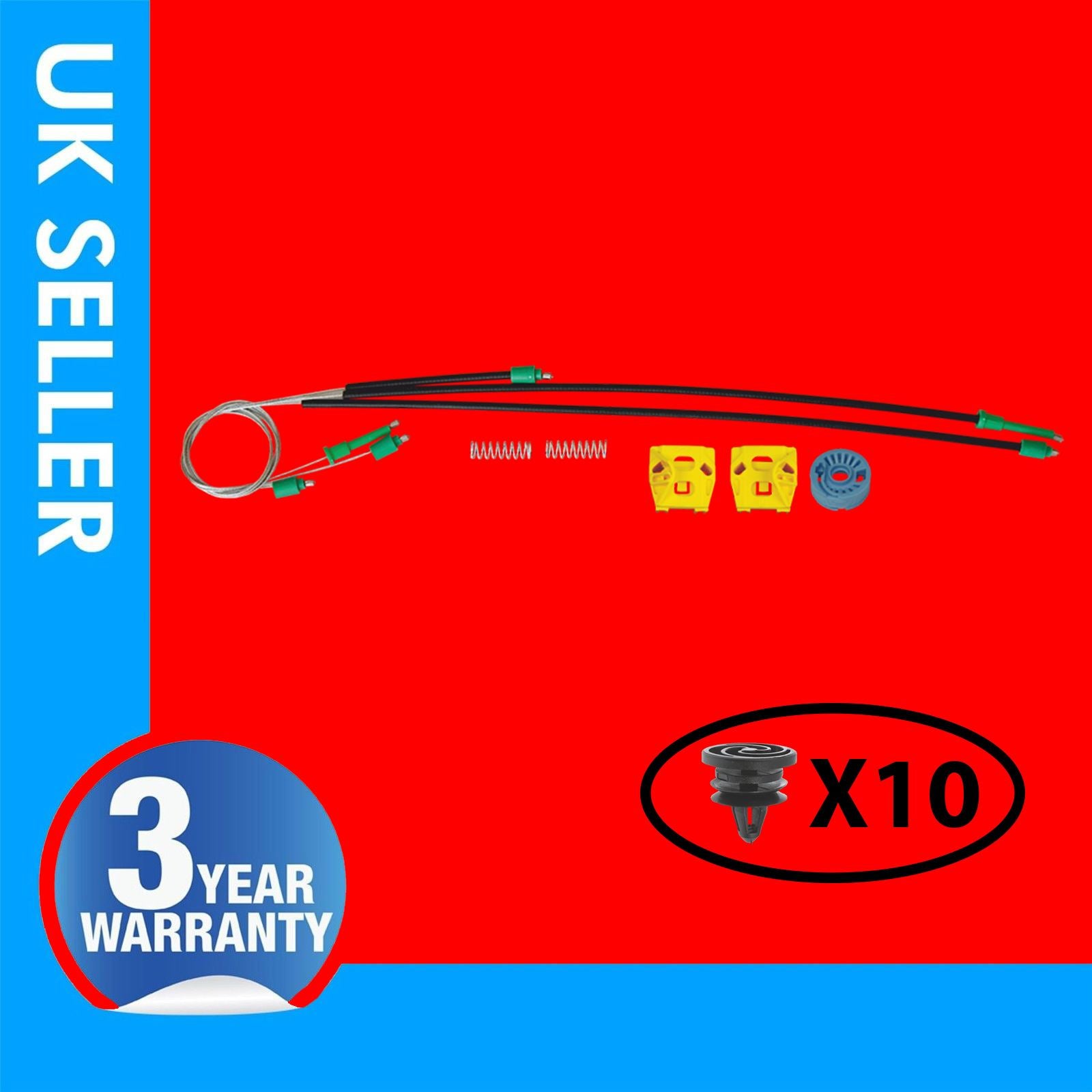 Fits SEAT Ibiza III Window Regulator Repair Kit Front Left / Right Side 6L3837461 6L3837462