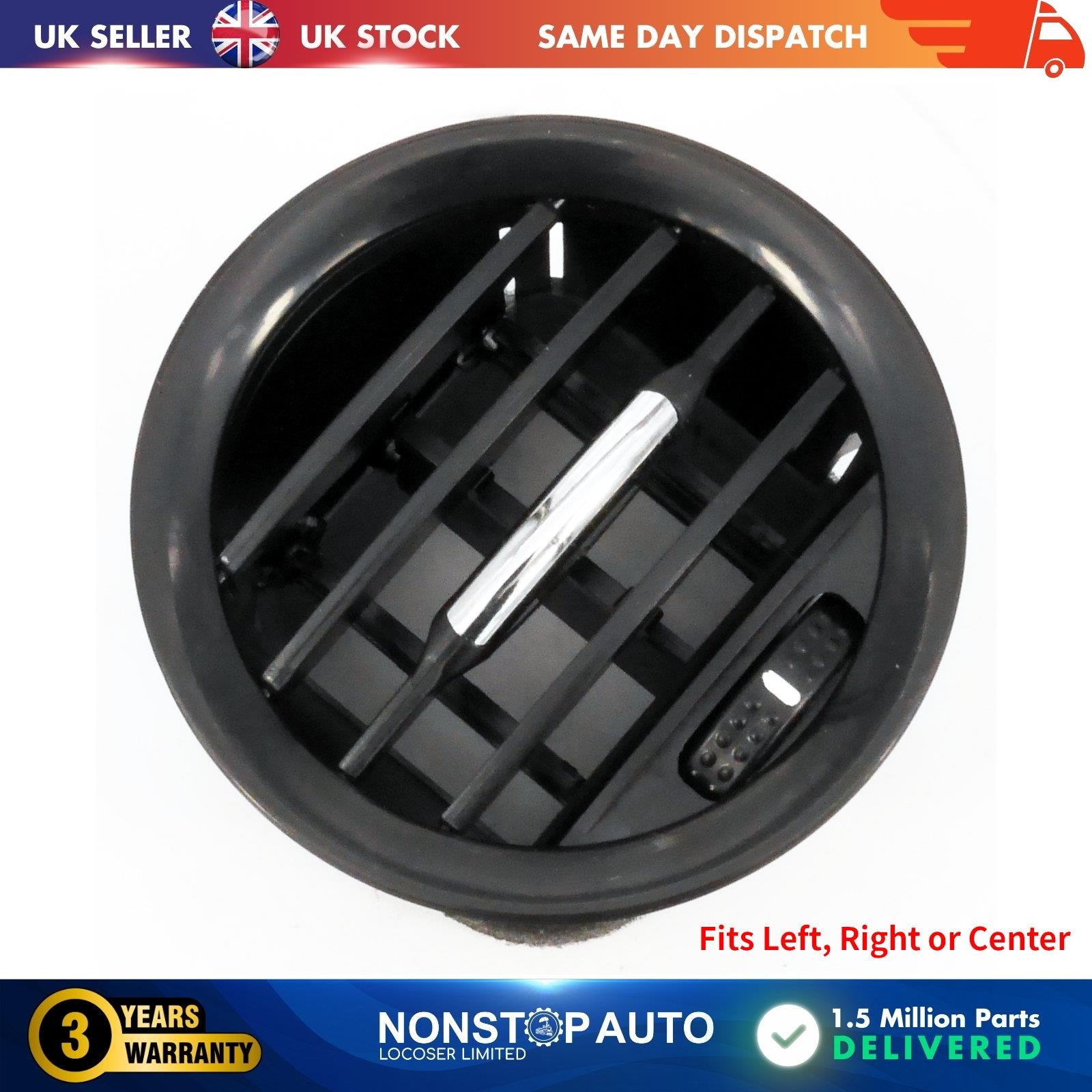 Interior Dashboard Heater Air Vent Grille with Chrome Trim For VAUXHALL Adam Corsa D 13417362