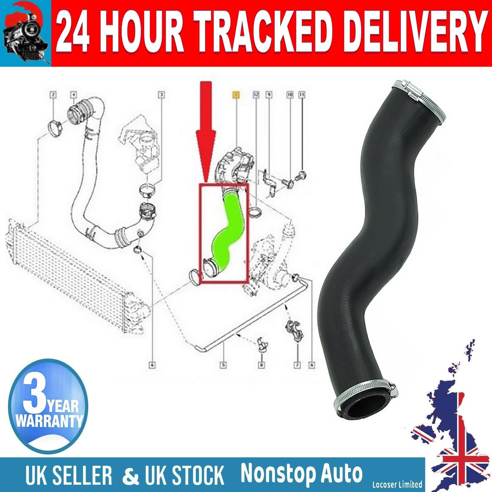 TURBO INTERCOOLER HOSE PIPE FOR RENAULT  Master II VAUXHAL Movano 2.5 Dti 2.5 Cdti 2.5 Dci 8200605907
