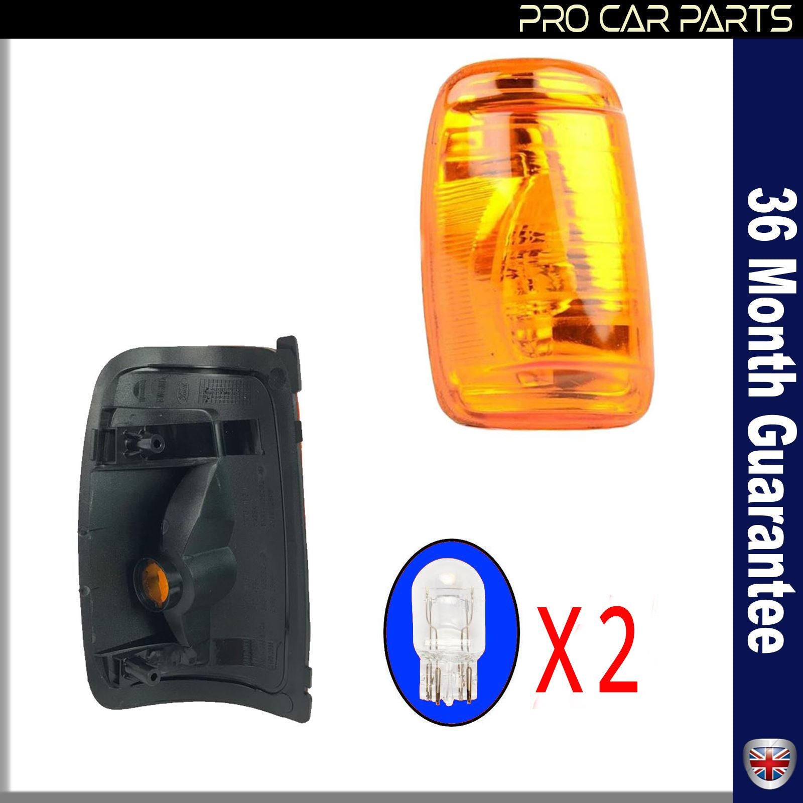 Wing Mirror Indicator Repeater Lens Light Bulb Left Side Fits FORD Transit