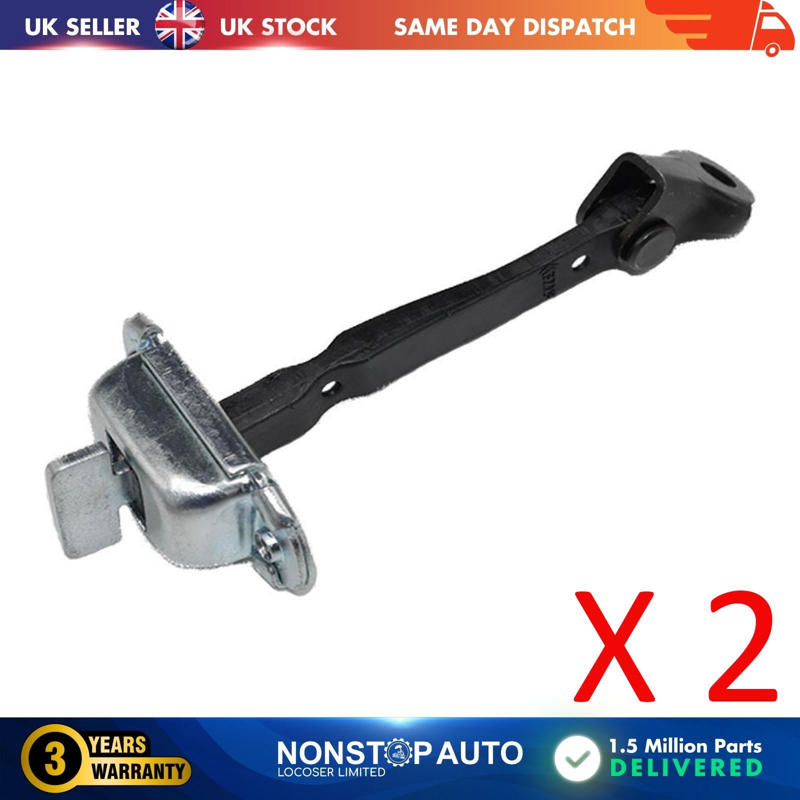 2 X Front Door Hinge Stop Check Strap Limitery Right Left Fits TOYOTA Hilux VII