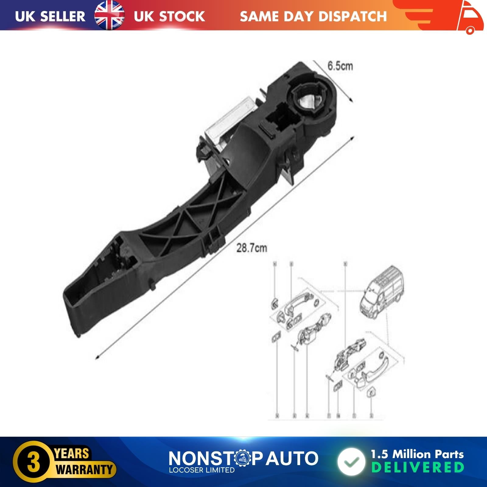 Front Right Side Exterior Door Handle Holder For VAUXHALL Movano RENAULT Master NISSAN NV400 806065415R