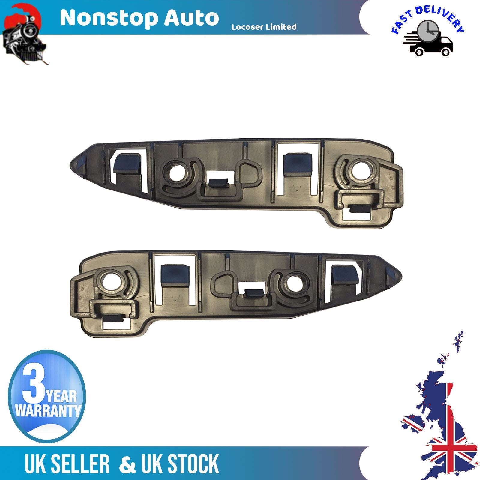 2x Front Bumper Outer Bracket Fits FIAT Tipo Tipo Cross 51984512 ,51984513