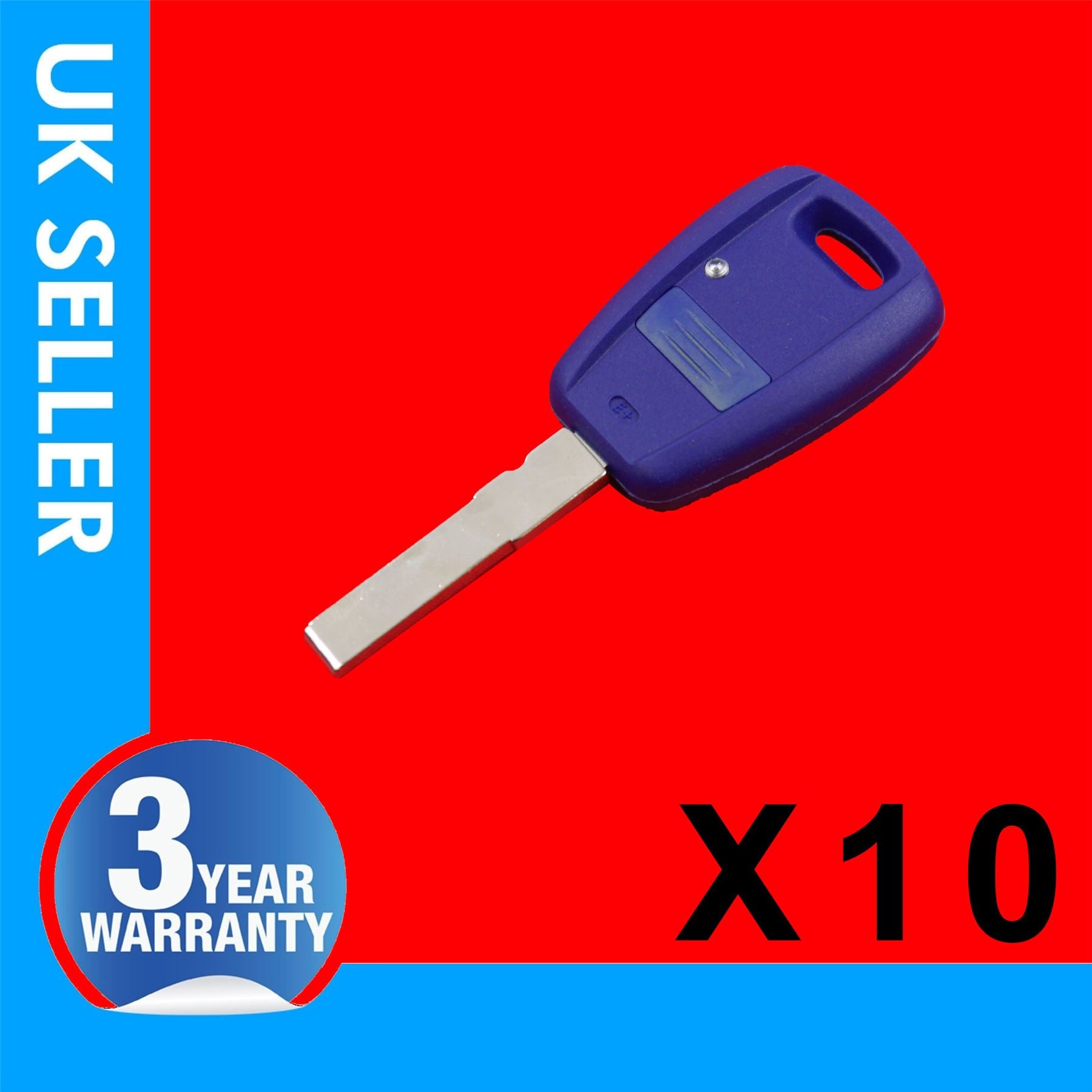 10X Spare Remote Flip Key Fob Case FITS FIAT Doblo Punto Ducato Meriva Marea Bravo Brava Stilo  Panda 500 Multipla Palio Strada