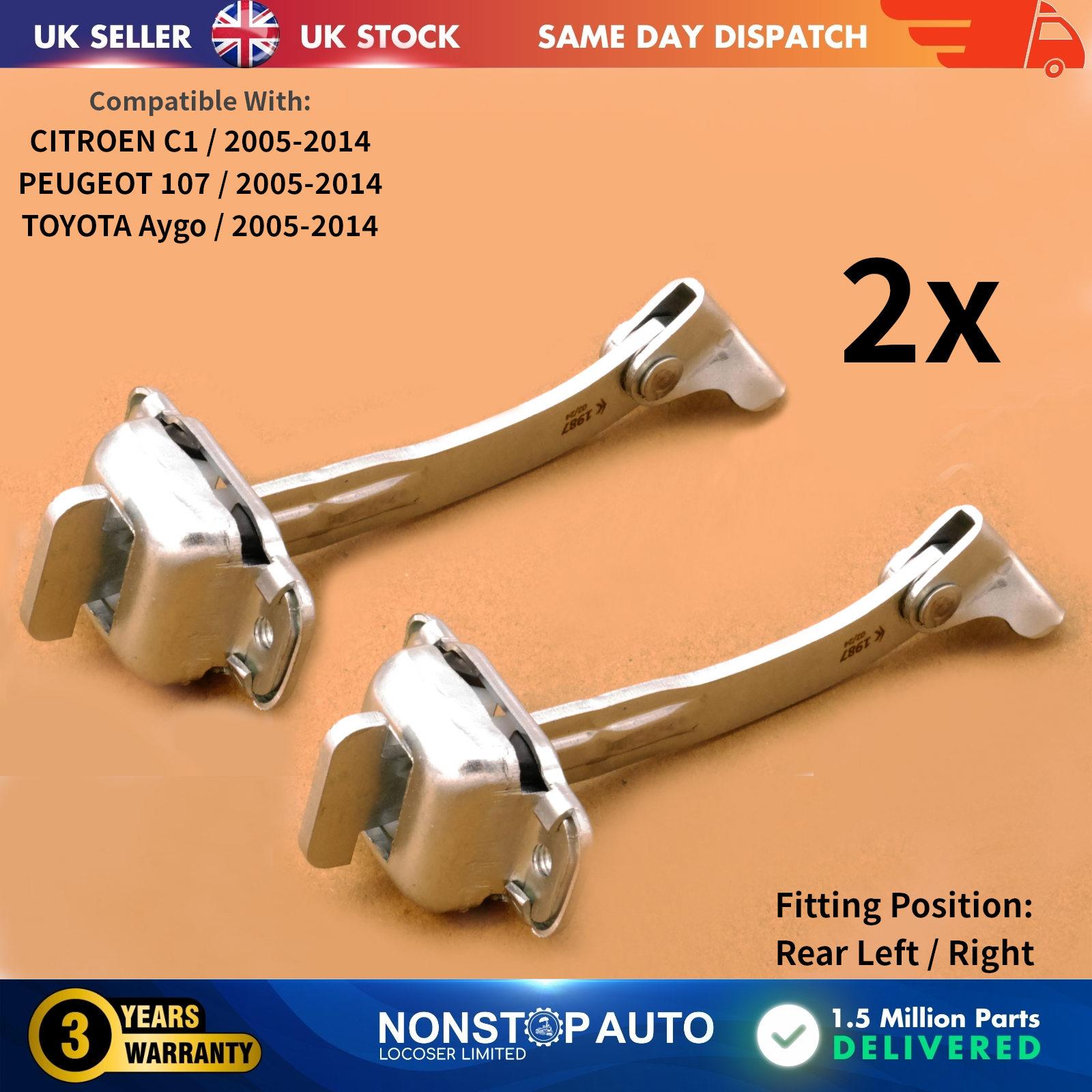 2X Rear Door Hinge Check Strap Stopper Limiter Left Right For CITROEN C1 PEUGEOT 107 TOYOTA Aygo 9181J6  B000760280 686300H011