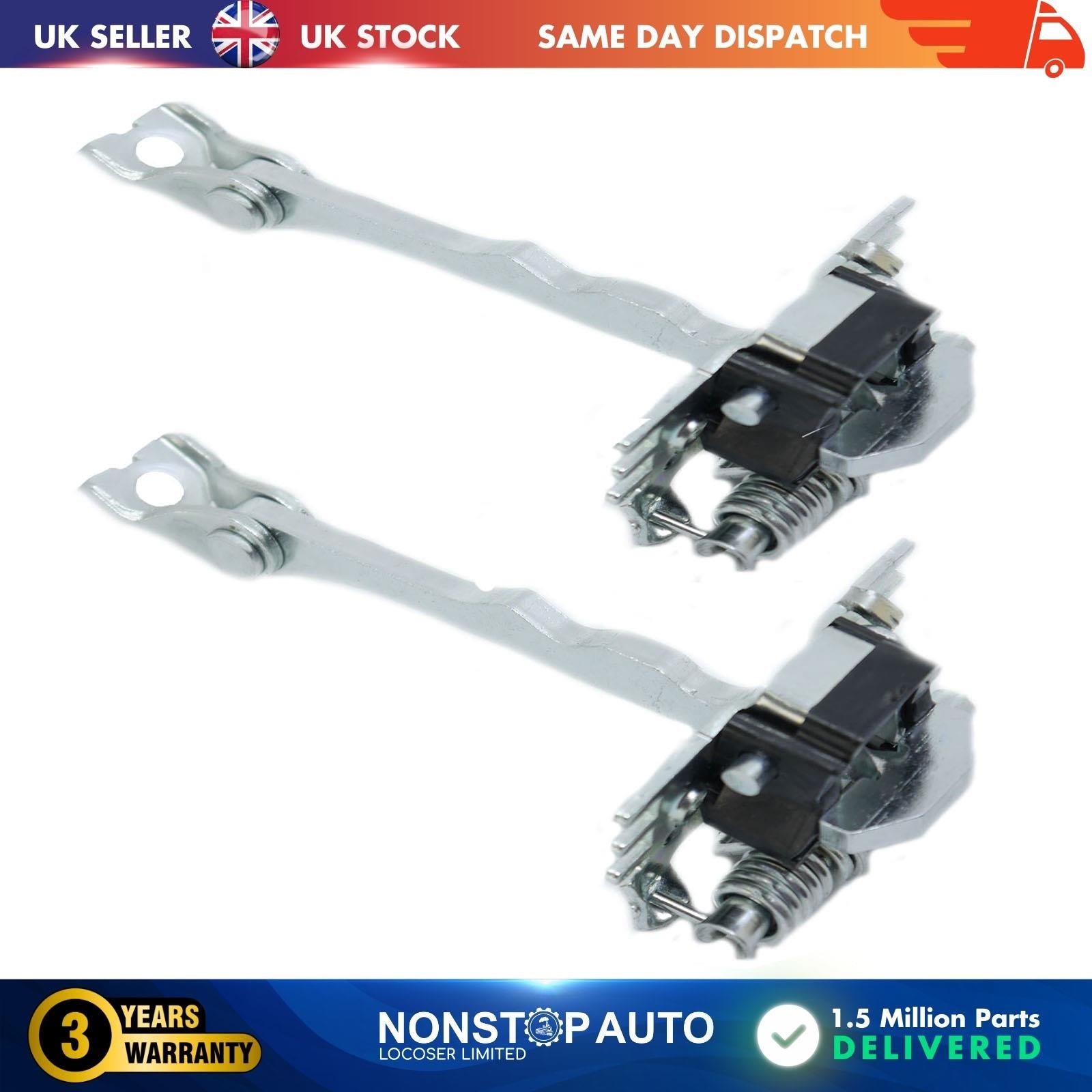 2 X Front Door Hinge Stop Check Strap Limitery Right and Left Side Fits RENAULT Fluence  Megane Mk3 804303543R