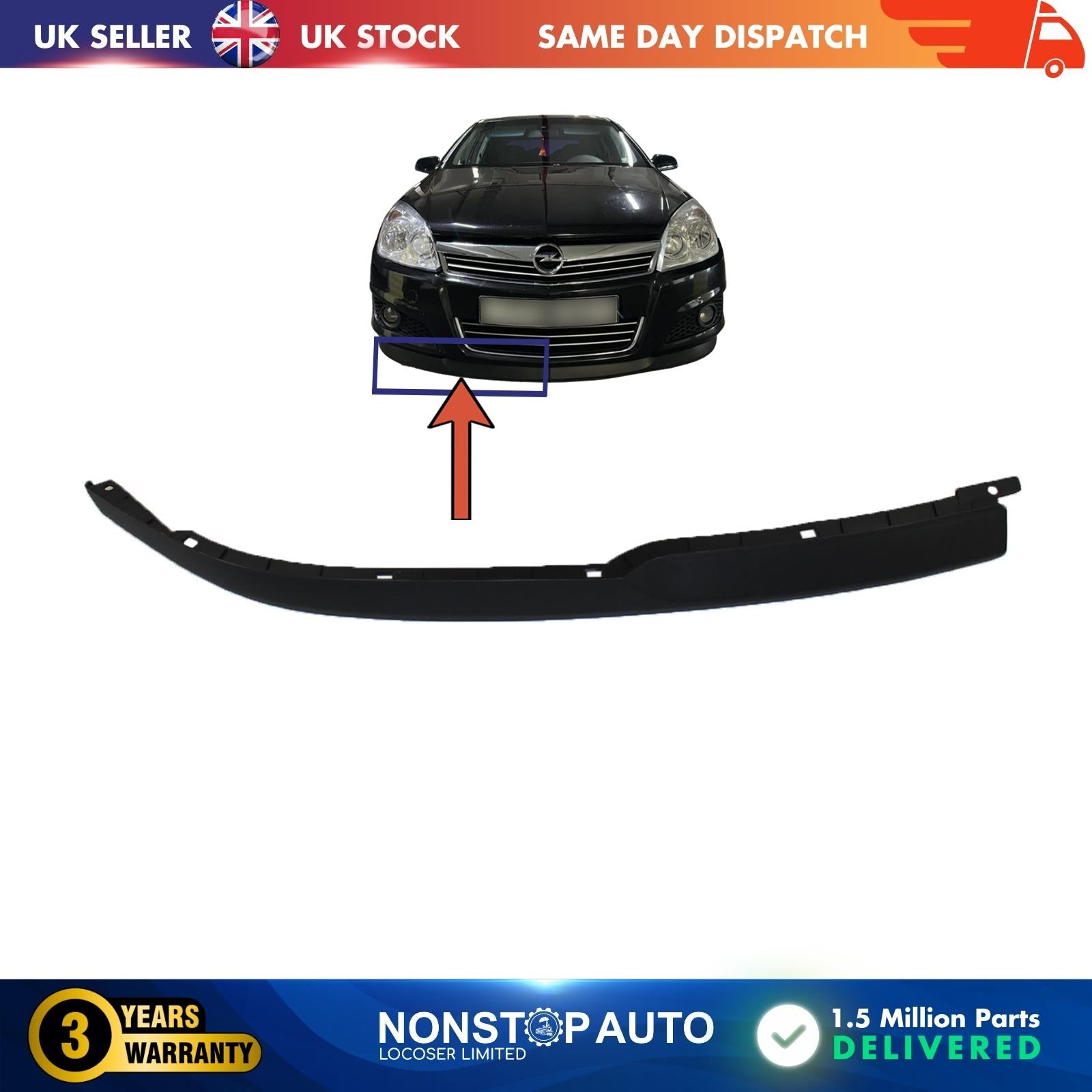 front bumper Extension Spoiler Bottom Right Side For VAUXHALL Astra H 1400413