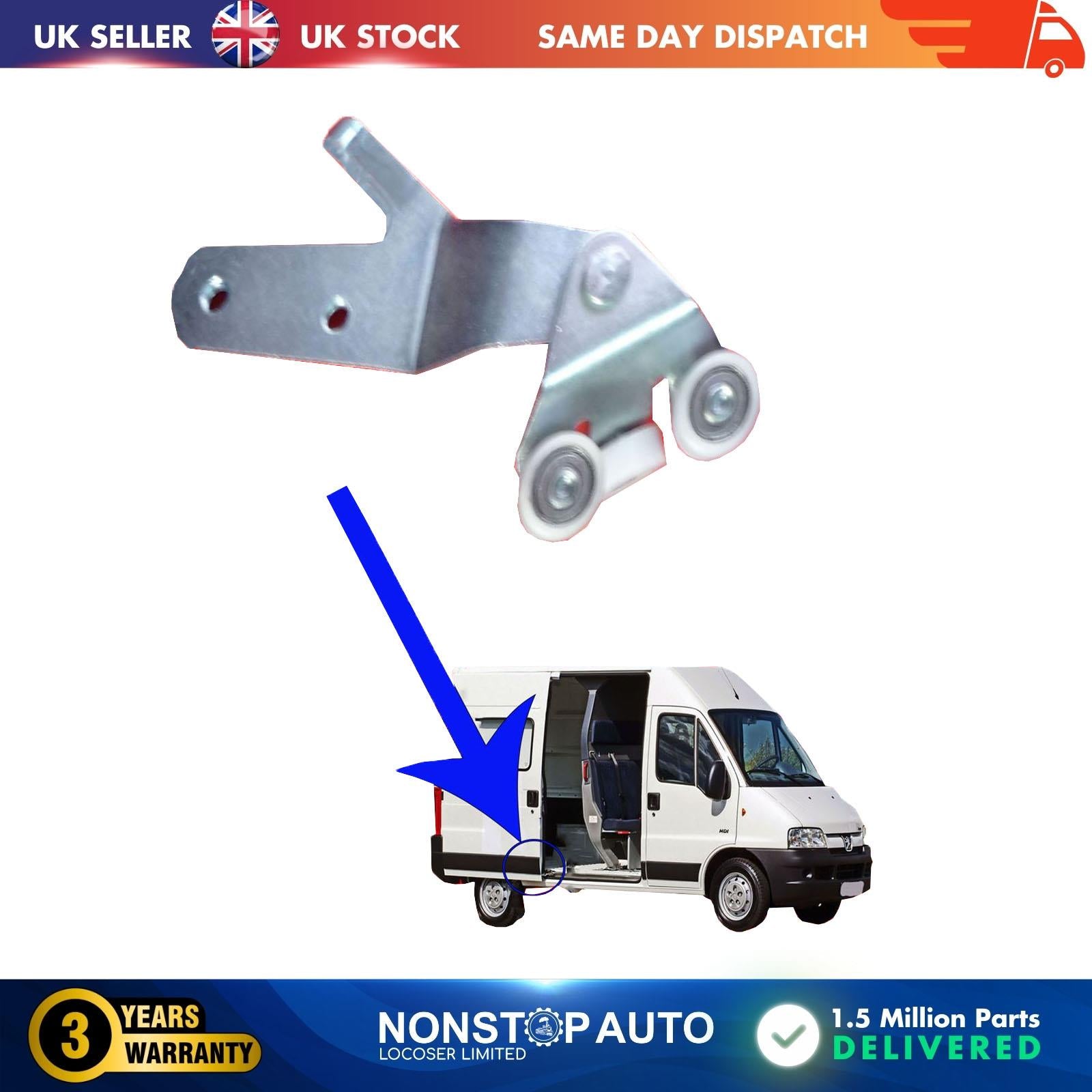 Sliding Door Roller Guide Hinge Bottom Right Side Fits Citroen Jumper Relay