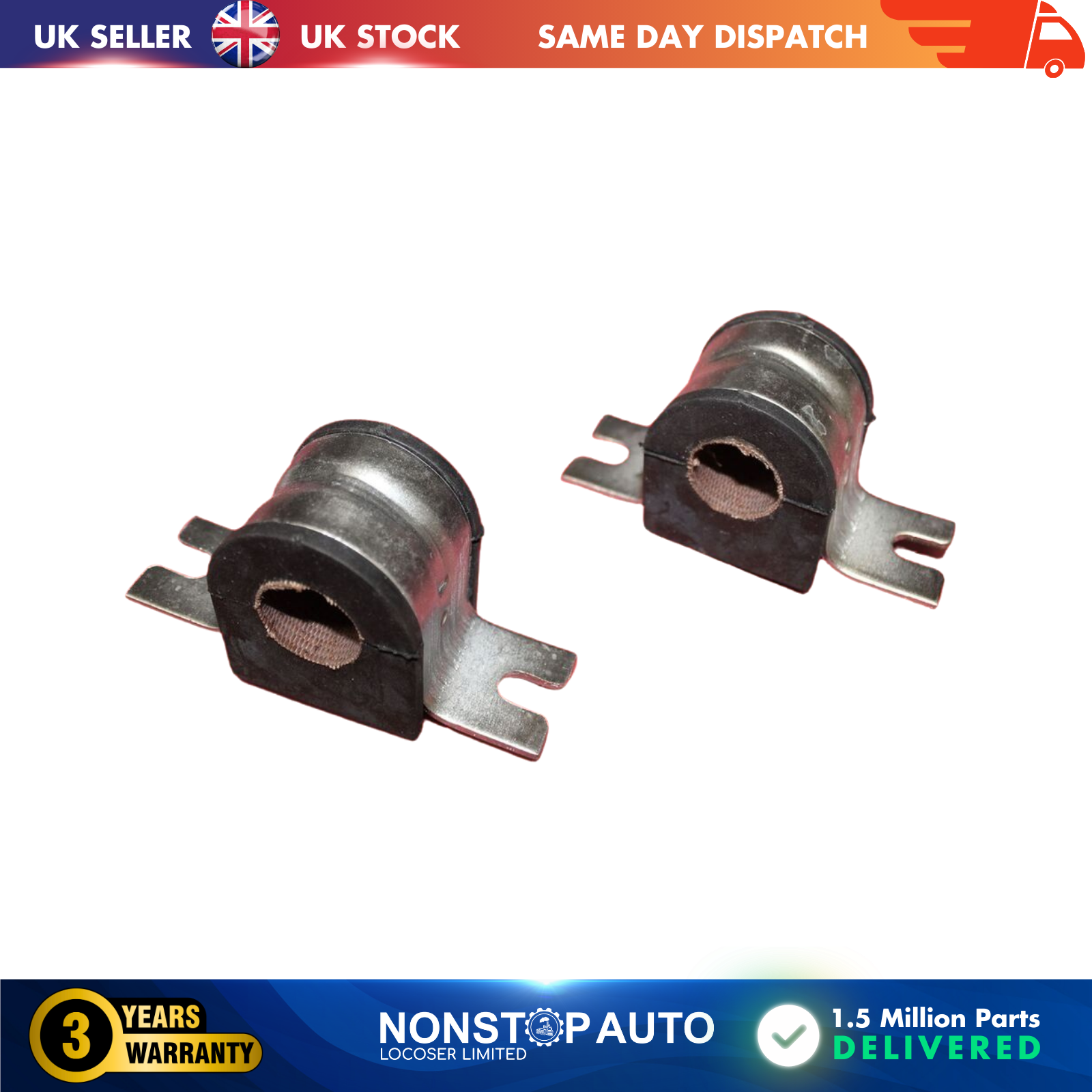 2X FRONT ANTI ROLL BAR STABILIZER RUBBER BUSH FOR VAUXHALL VIVARO A B 8200629180