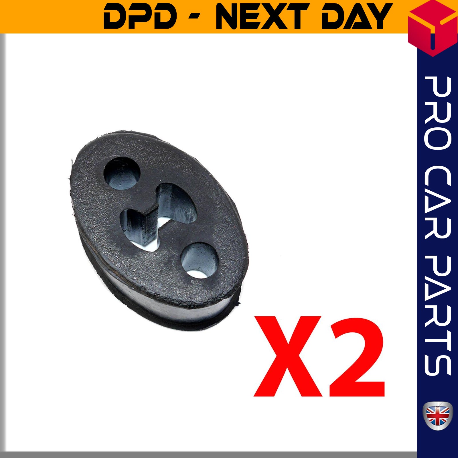 2 X EXHAUST PIPE SUPPORT PAD FITS FIAT Palio Siena Marea Albea Doblo 7798284