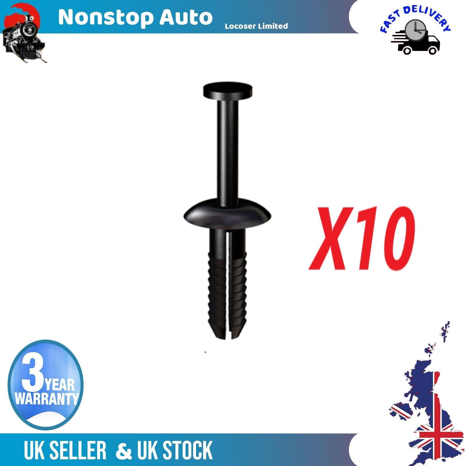 10X Bumper Wheel Arch Rivet Panel Retaining Trim Clips For MERCEDES  CLC